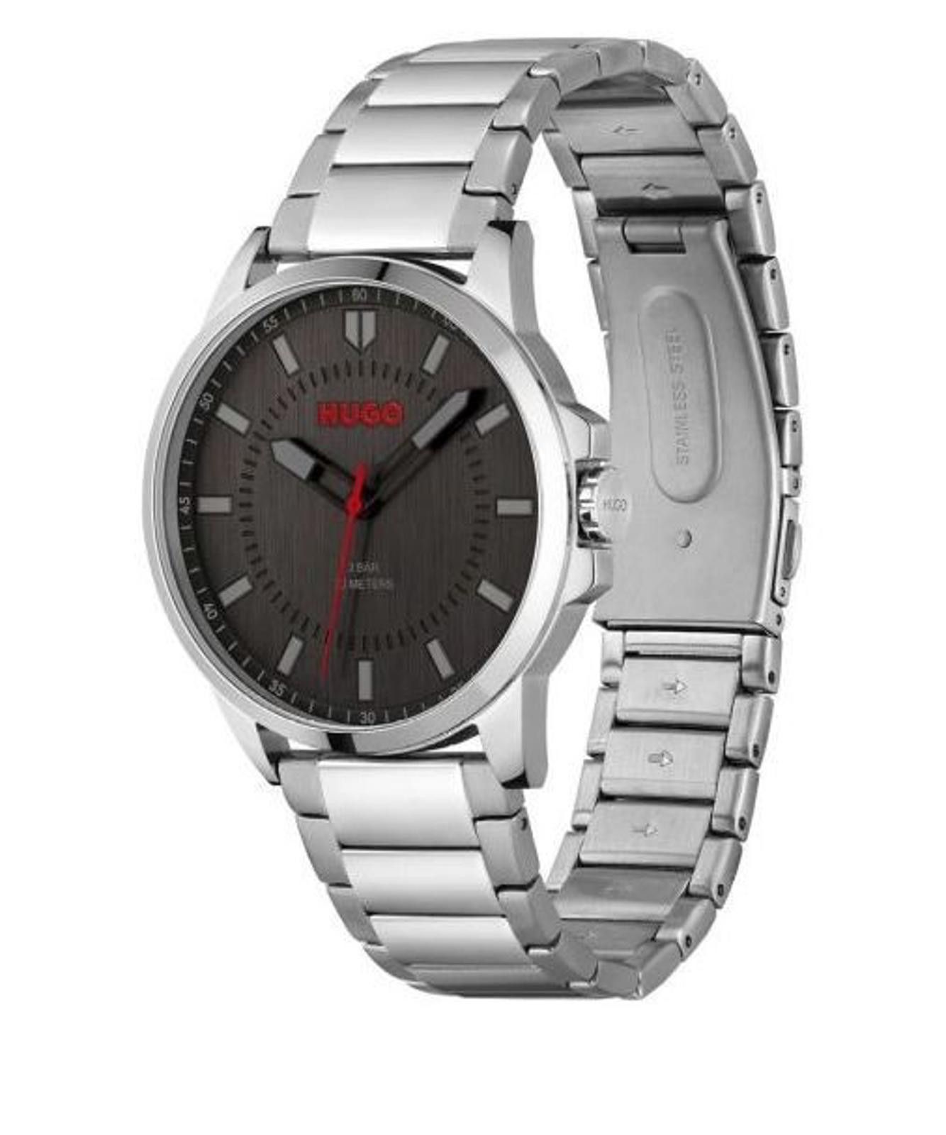 Hugo Boss Hugo Boss Men's First Silver-Tone Stainless Steel Watch Size ONE SIZE - 2 Thumbnail