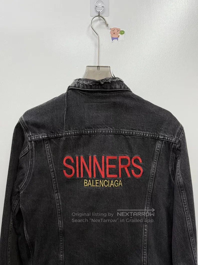Balenciaga Balenciaga Sinner Destroyed Distressed Denim Jacket Size US S / EU 44-46 / 1 - 5 Thumbnail