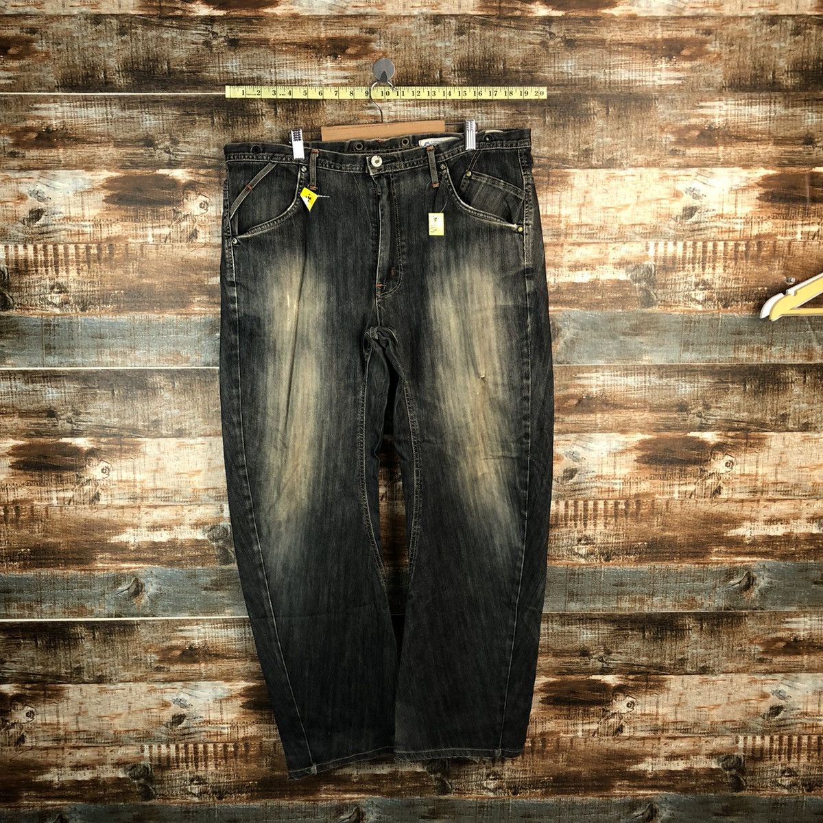 Edwin Edwin Black faded vintage Denim Pants #A1413 Size US 38 / EU 54 - 1 Thumbnail