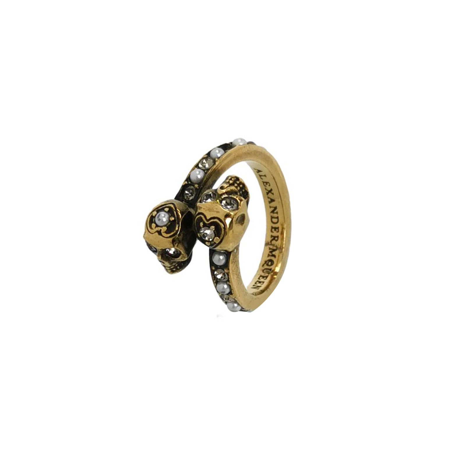 Alexander McQueen Alexander McQueen Crystal Pearl Wrap Skull Ring Size 11 -z2 Size ONE SIZE - 1 Thumbnail