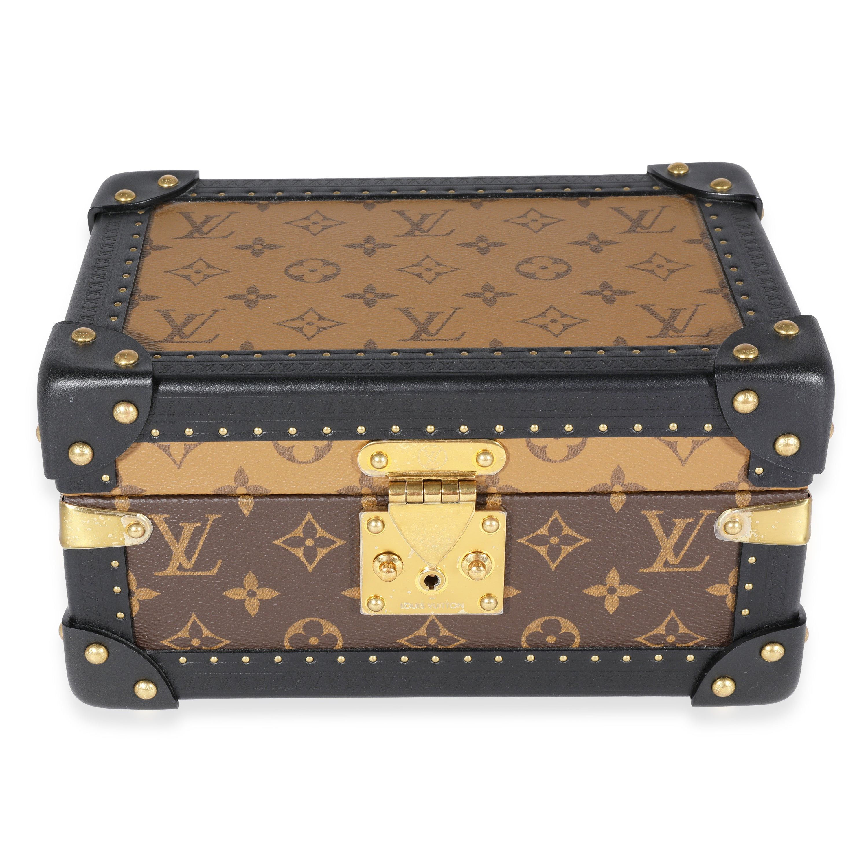 image of Louis Vuitton Monogram Reverse Canvas Coffret Tresor 24 in Red, Women's