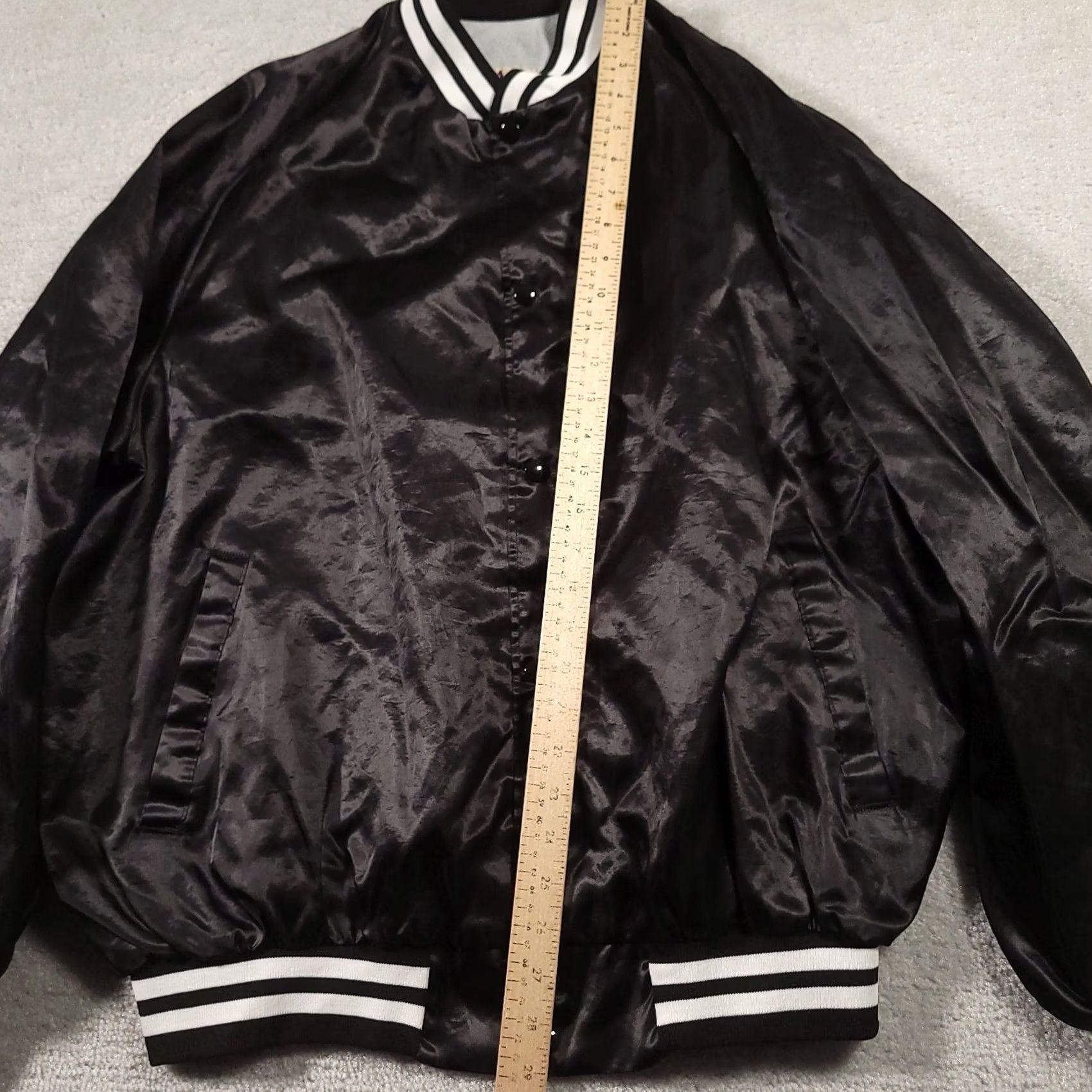 Vintage VINTAGE West Ark Jacket Mens XL Nylon Satin Bomber Snap Front Lined Made In USA Size US XL / EU 56 / 4 - 4 Thumbnail