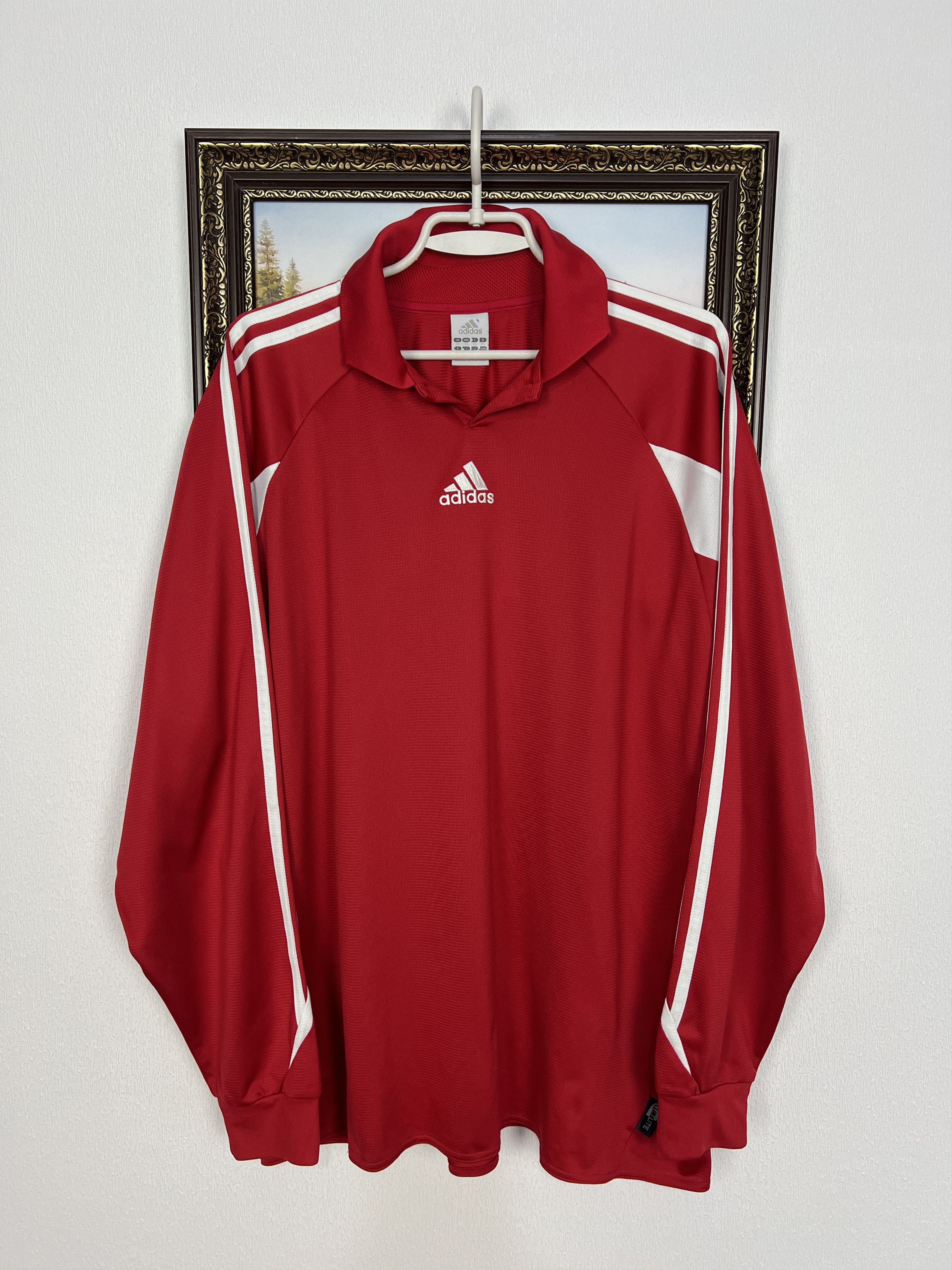 Adidas Football Template Shirt Soccer Long Sleeve Jersey Trikot Size US XL / EU 56 / 4 - 1 Thumbnail