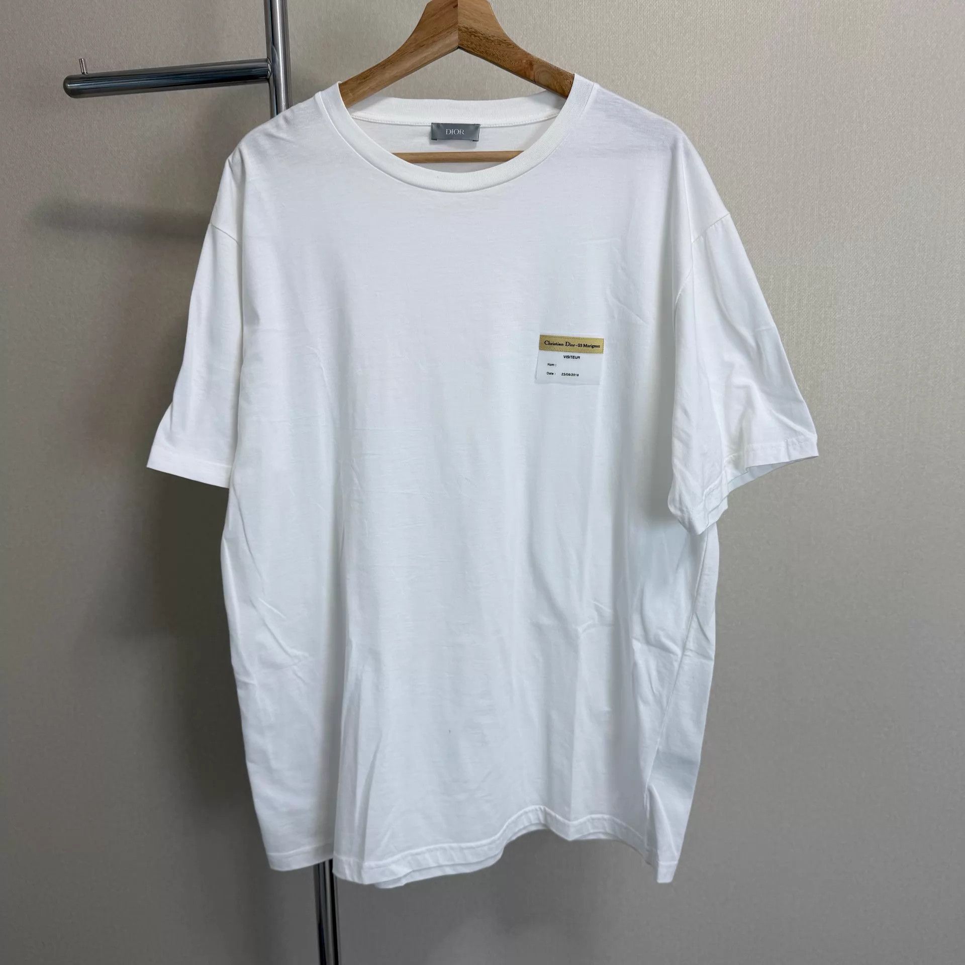 Dior Dior Logo Casual Short Sleeve T - Shirt Men White XXL Size US XXL / EU 58 / 5 - 1 Thumbnail