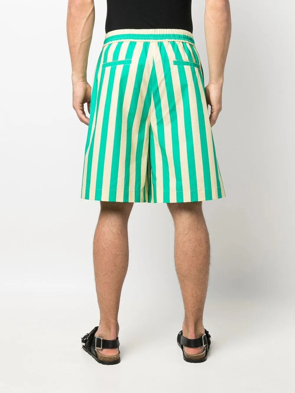 Sunnei o1mle0325 Short Flastic Pant in Beige & Green Size US 34 / EU 50 - 3 Thumbnail