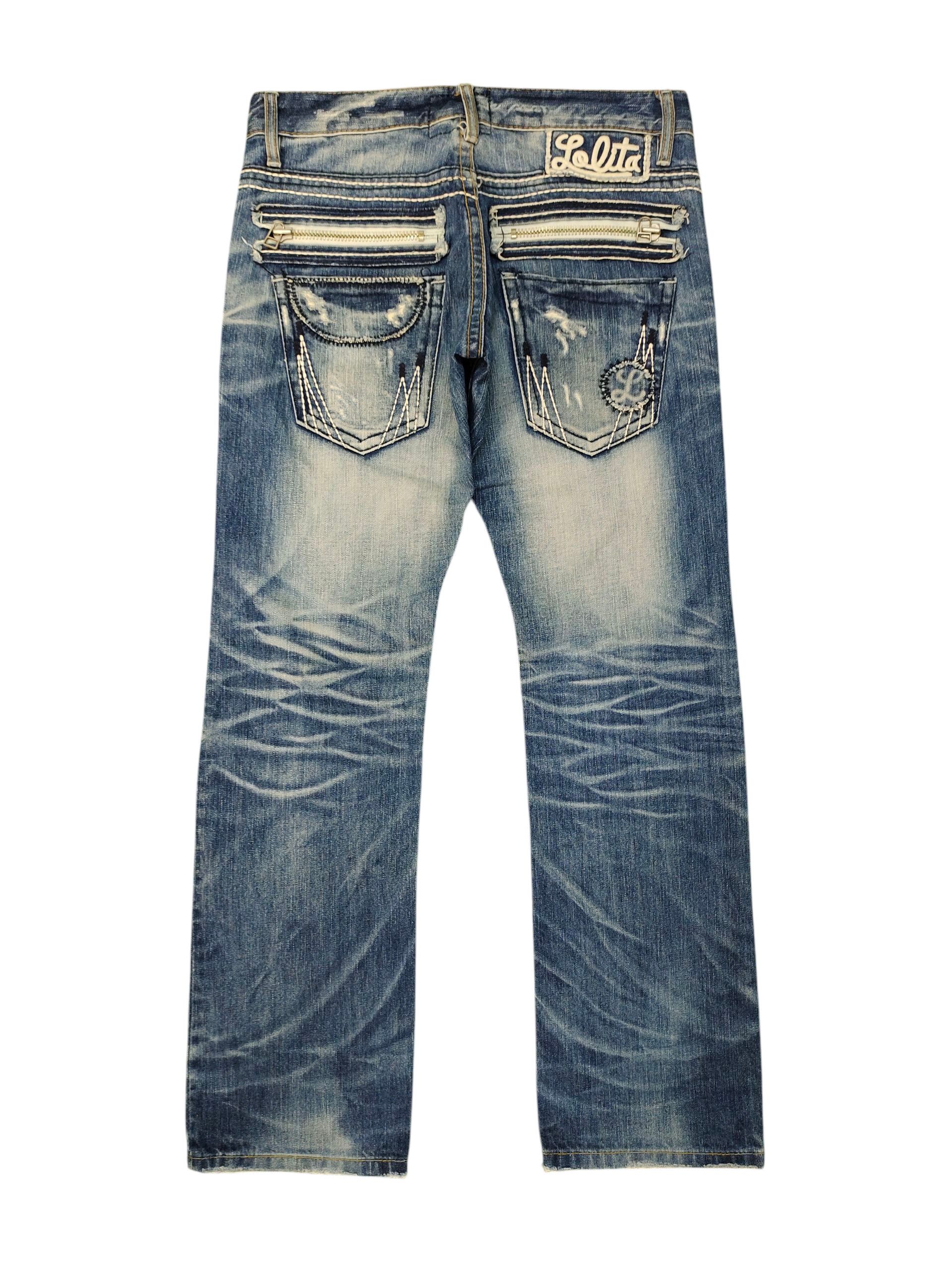 Number (N)ine × Undercover Yoshitomo Nara Lolita Clawmark Distress Denim Jeans Size US 30 / EU 46 - 1 Thumbnail