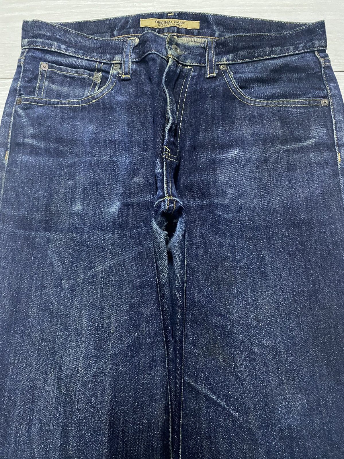 Uniqlo Vintage Uniqlo S-002 Faded Wash Distressed Loose Jeans Size US 32 / EU 48 - 3 Thumbnail