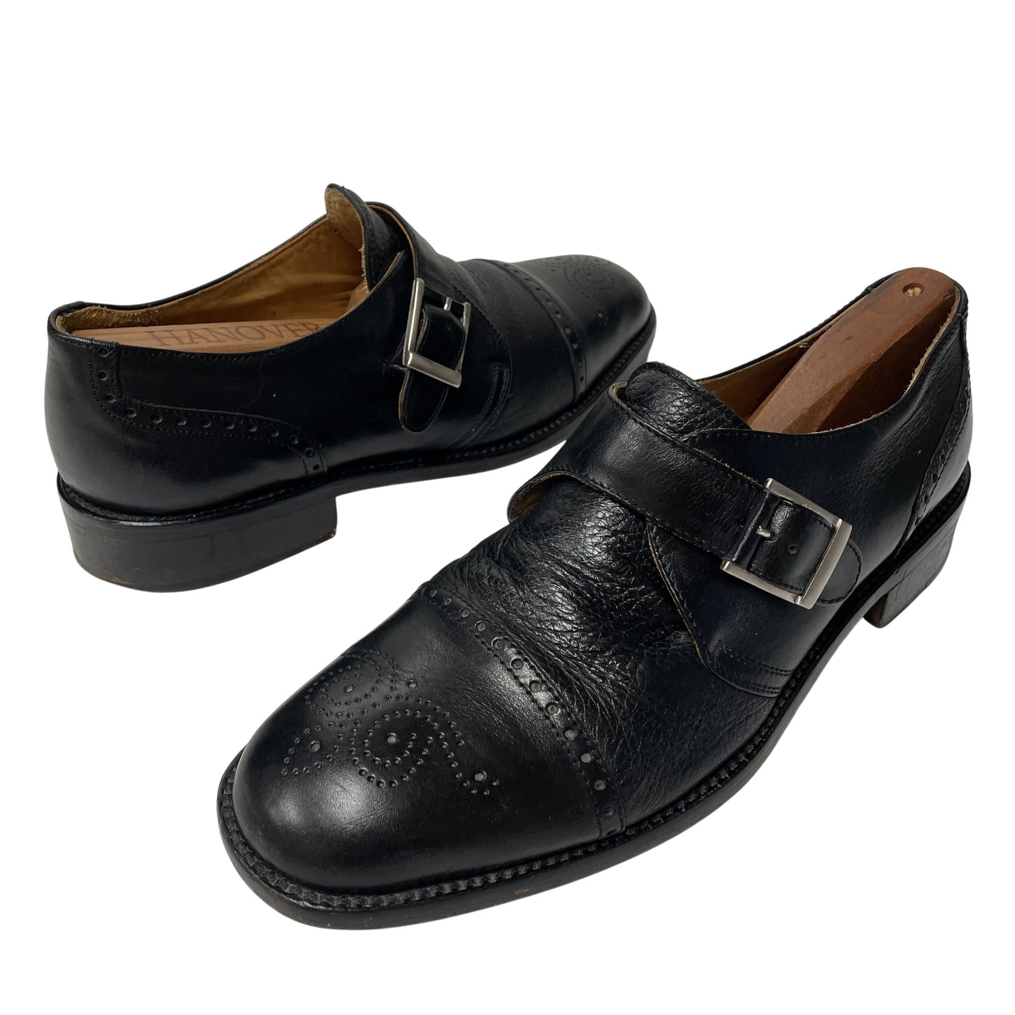 Other Vtg Mario Calugi ITALY Black Leather MONK STRAP DRESS Shoes Size US 8.5 / EU 41-42 - 2 Thumbnail
