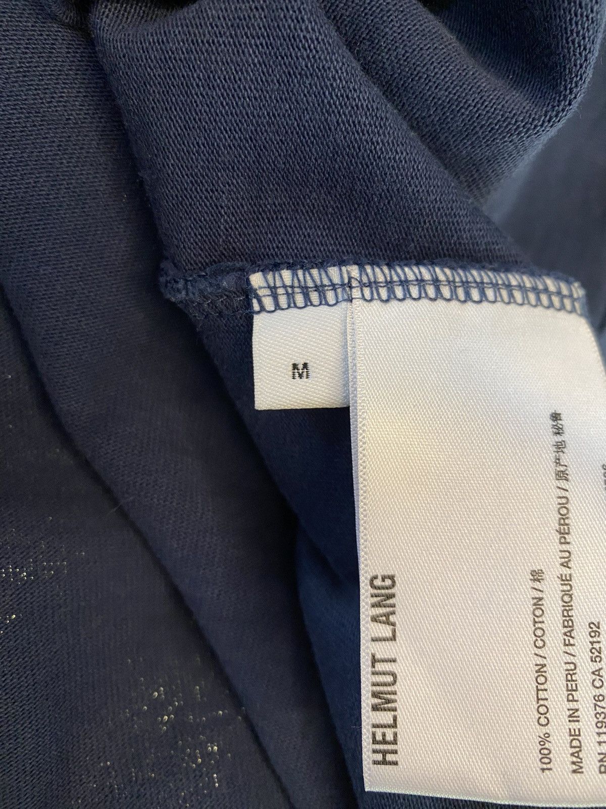 Helmut Lang Helmut Lang Stamped Logo T-shirt Navy Size US M / EU 48-50 / 2 - 6 Thumbnail