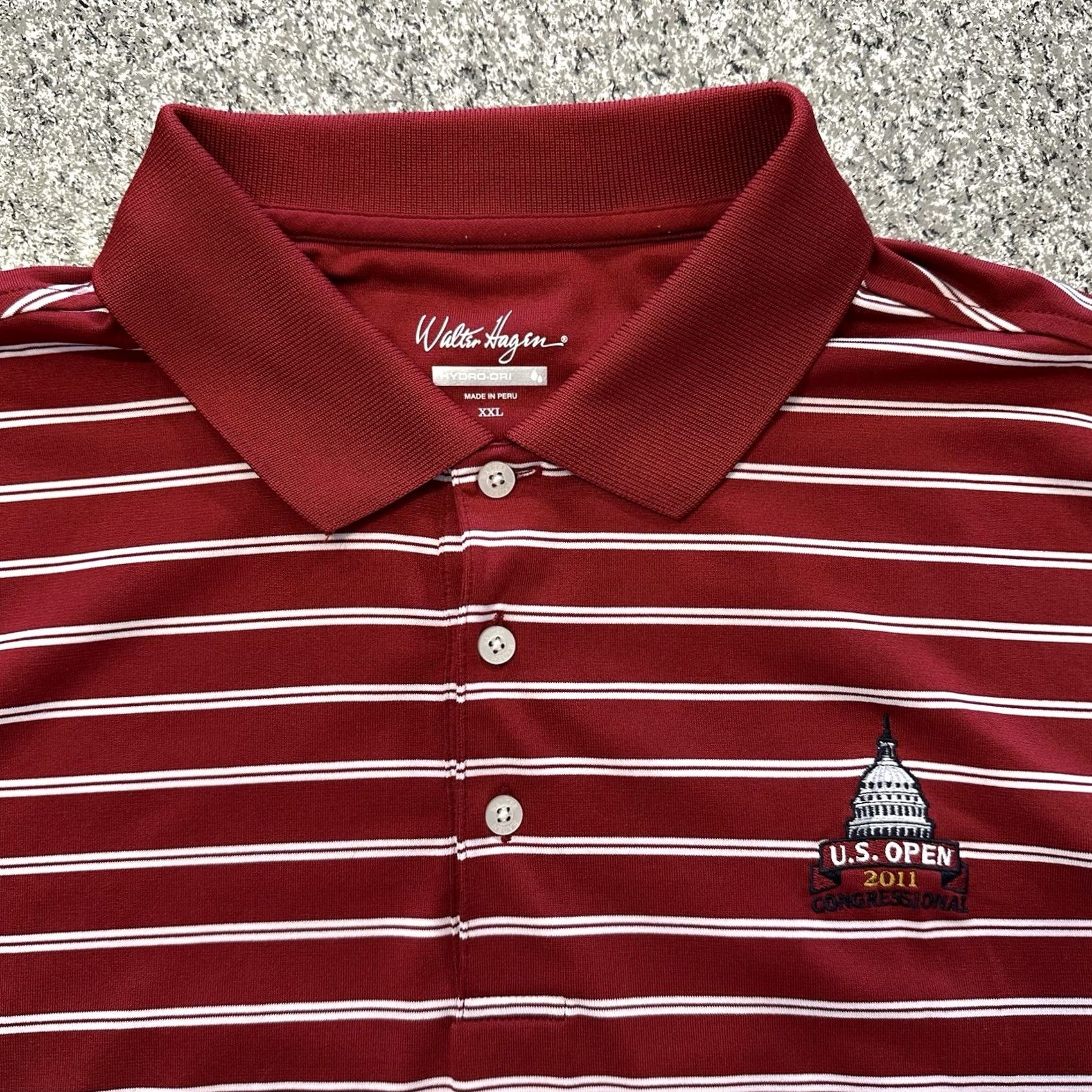 Vintage Walter Hagen Polo Shirt Mens 2XL Red Striped Hydro-Dri Golf Polo XXL Mens Size US XXL / EU 58 / 5 - 3 Thumbnail