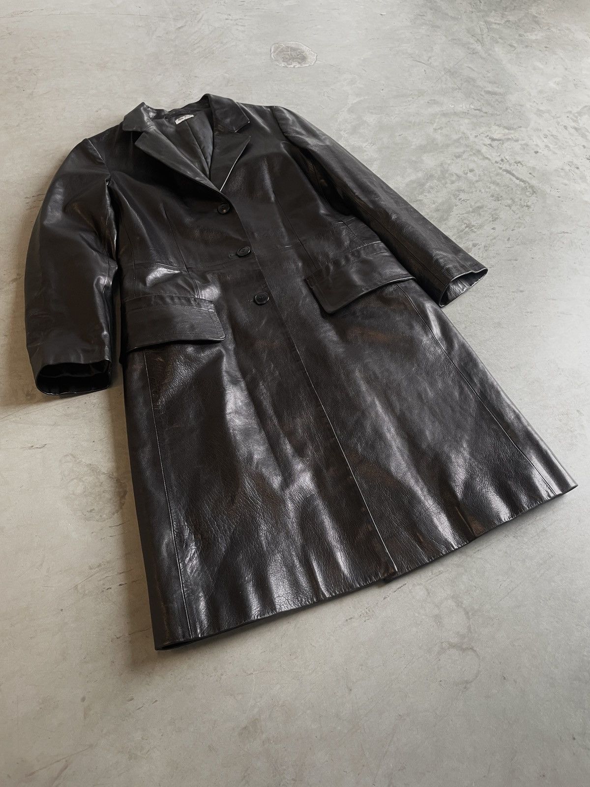 Miu Miu LONG LEATHER MIU MIU JACKET Size S / US 4 / IT 40 - 2 Thumbnail