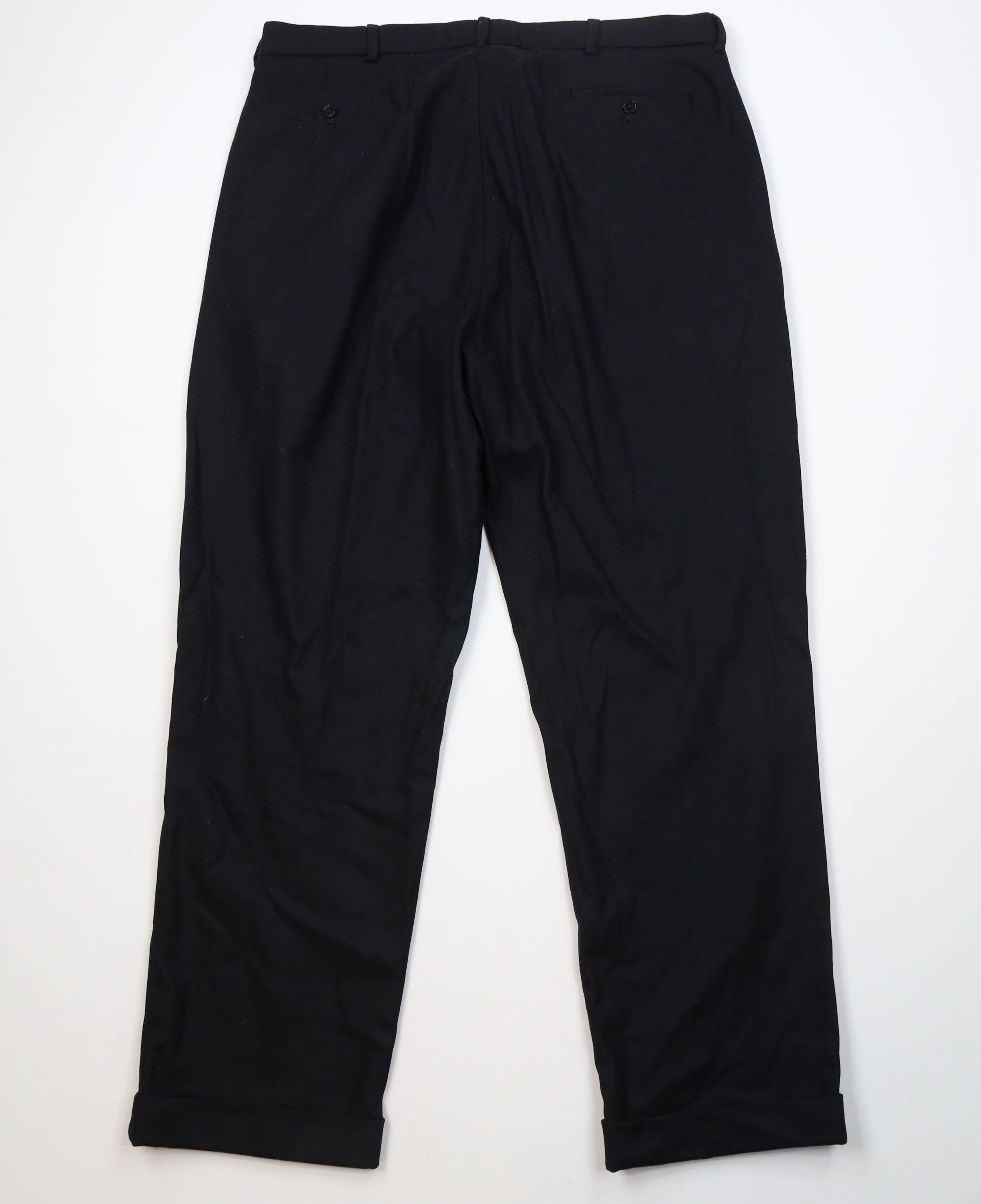 Polo Ralph Lauren Vintage 90s Ralph Lauren Knit Wide Leg Chino Pants Black Size US 40 / EU 56 - 11 Thumbnail