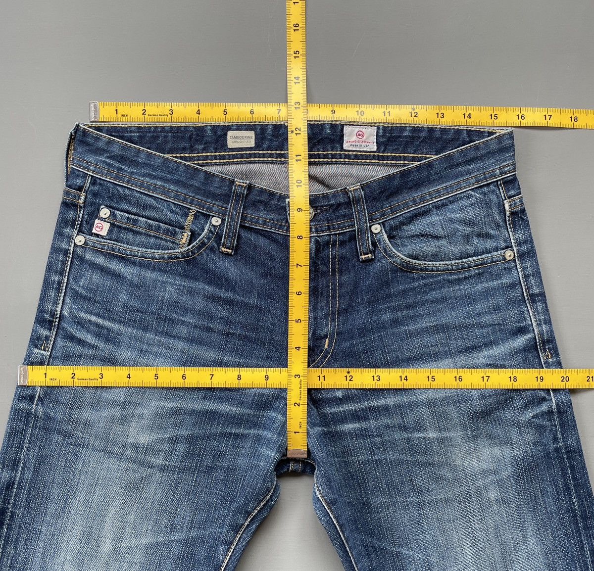 AG Adriano Goldschmied AG Adriano Goldschmied Straight Leg Jeans (P122) Size US 31 - 16 Thumbnail