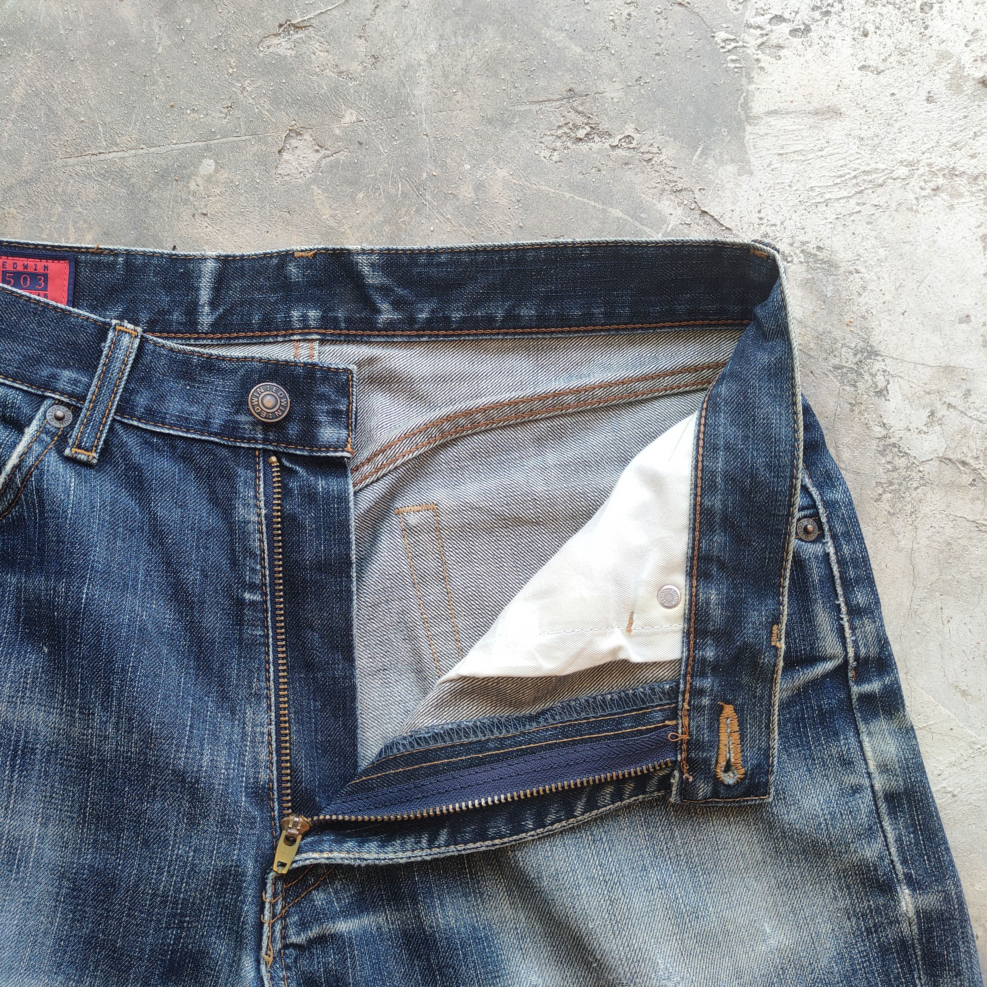 Edwin # VINTAGE EDWIN FADED DISTRESSED RIPPED JEAN PANTS Size US 32 / EU 48 - 8 Thumbnail