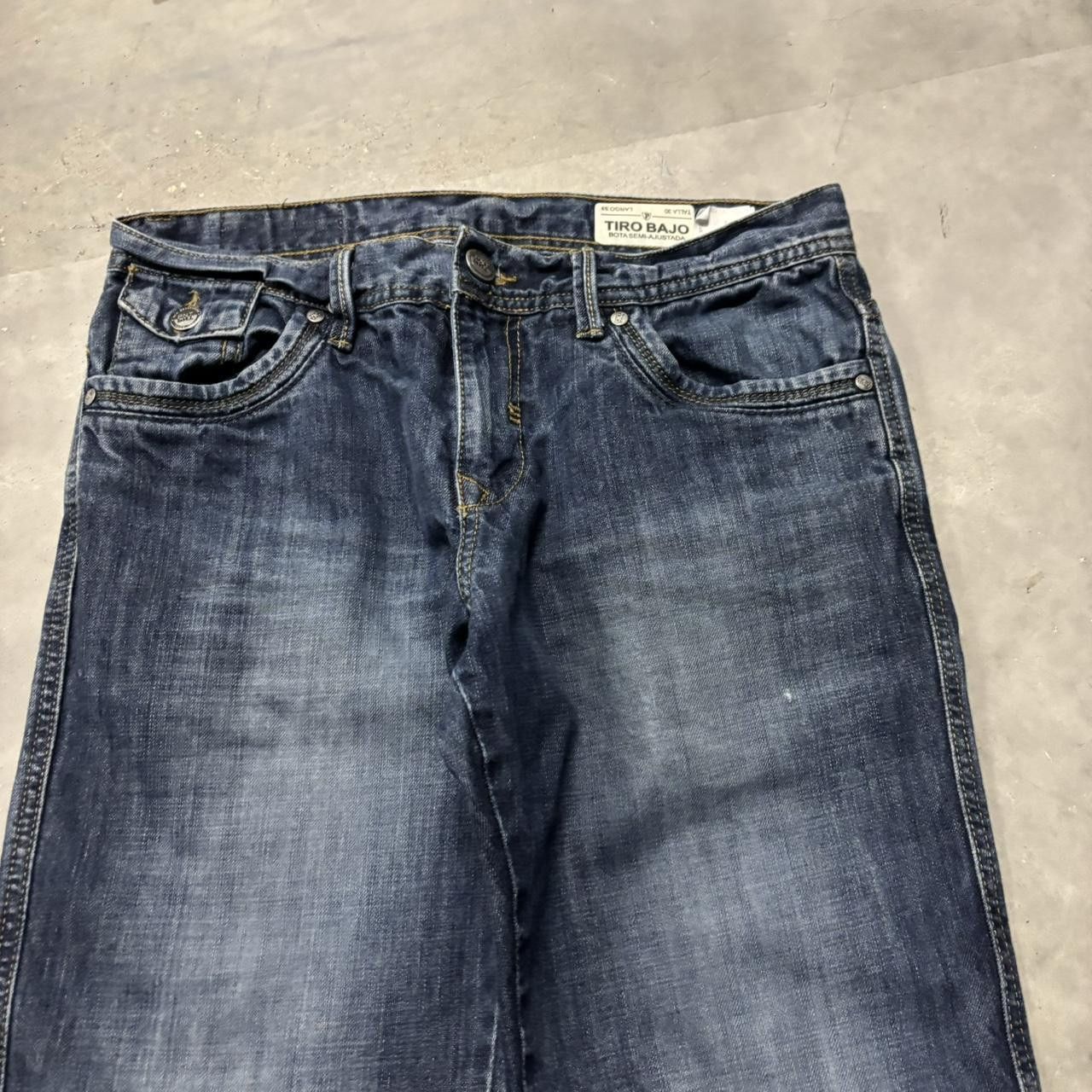 Japanese Brand × Vintage Crazy Vintage Y2K/2000s Grunge Faded Dark Wash Denim Jeans! Size US 30 / EU 46 - 5 Thumbnail