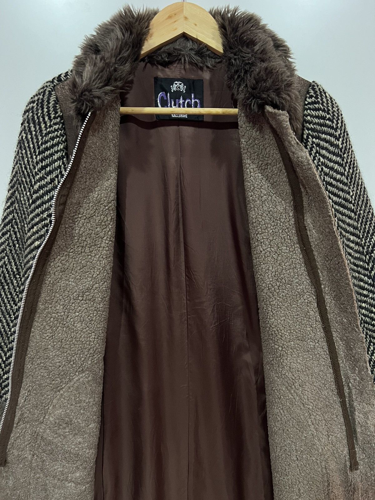 Japanese Brand Exclusive Clutch flare cloak fur harringbone jacket Size S / US 4 / IT 40 - 8 Thumbnail