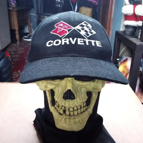Chevrolet × Vintage Vintage Corvette Racing Flags Logo Snap Back Hat Cap Size ONE SIZE - 1 Thumbnail