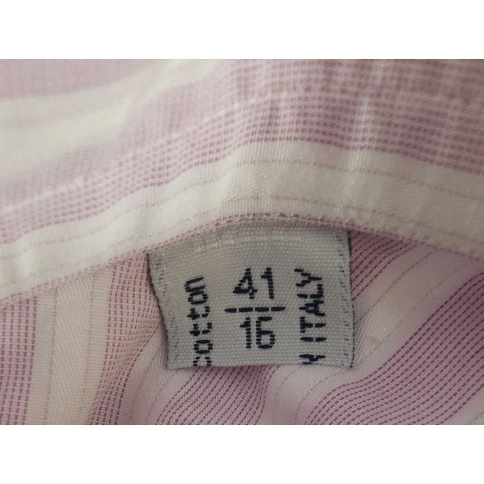 Brioni BRIONI Striped Pink Shirt Italy Barneys French Cuffs 41/16 Size US L / EU 52-54 / 3 - 7 Thumbnail