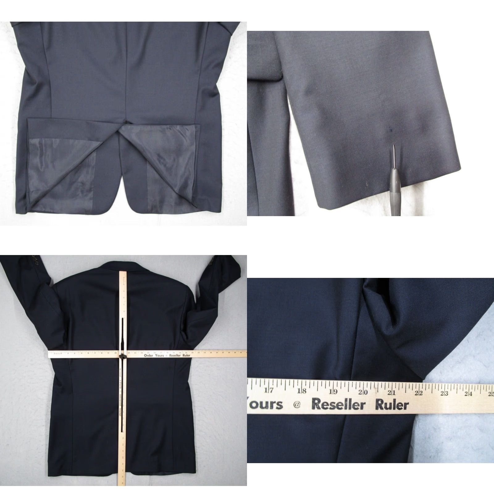 Ralph Lauren Lauren Ralph Lauren Mens Blazer Jacket Regular Fit Blue Wool 2 Button Single Breasted Size 40R - 8 Thumbnail