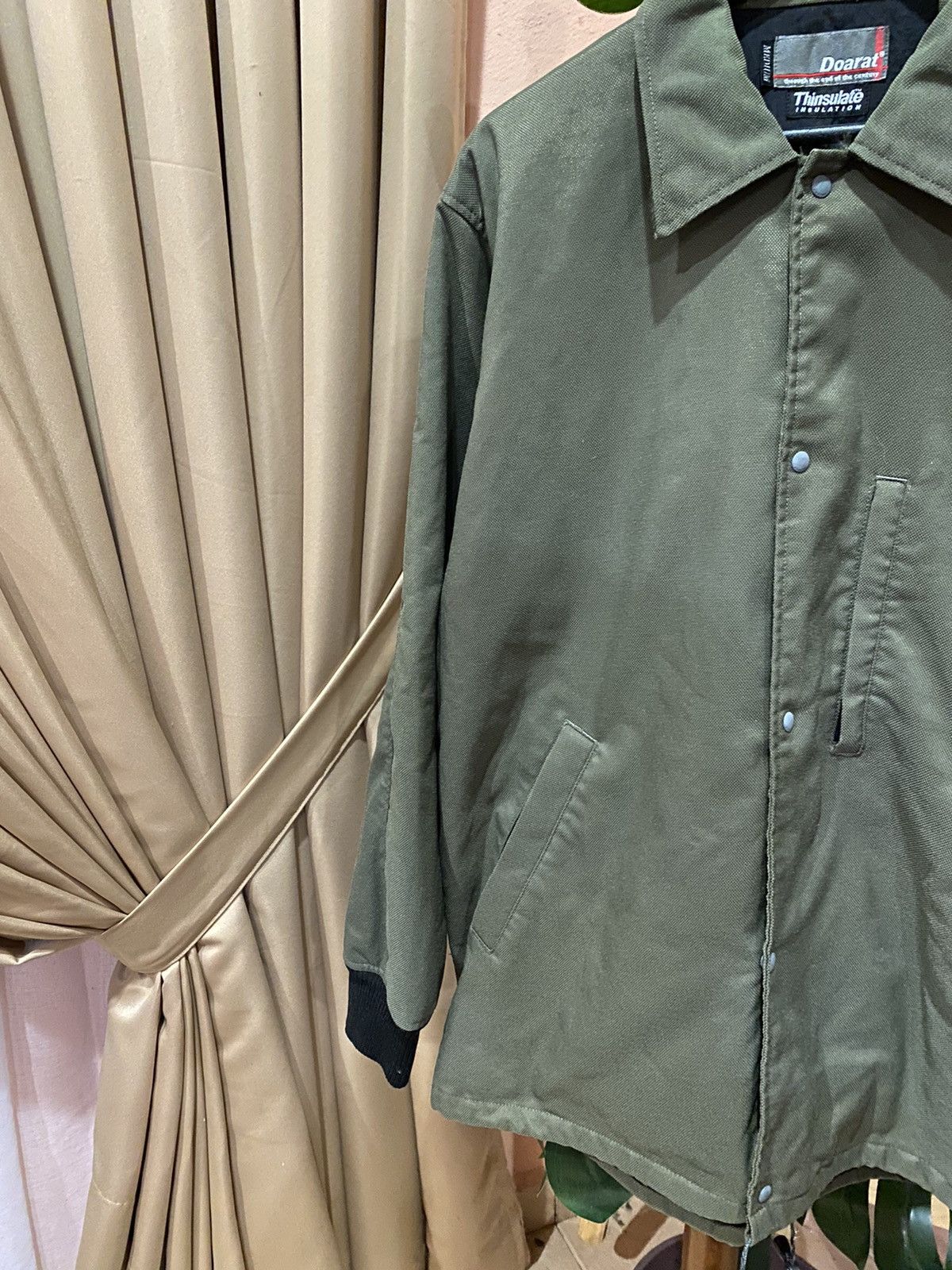 Japanese Brand Doarat Insulated Jacket Thinsulate Olive Green Snap-Up Coat Size US M / EU 48-50 / 2 - 6 Thumbnail