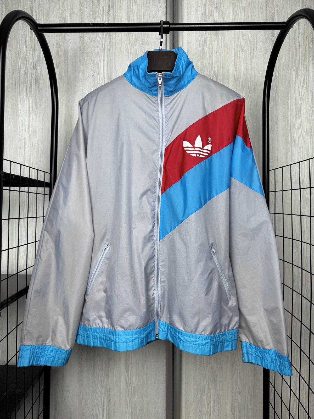 Adidas Adidas vintage 90s Hong Kong colour blocked track top jacket Size US L / EU 52-54 / 3 - 2 Thumbnail