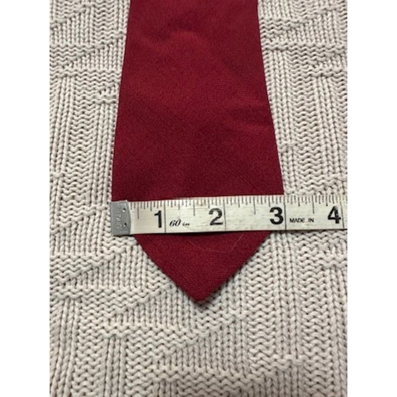 Macys Vintage Macy's maroon silk blend tie Size ONE SIZE - 4 Thumbnail