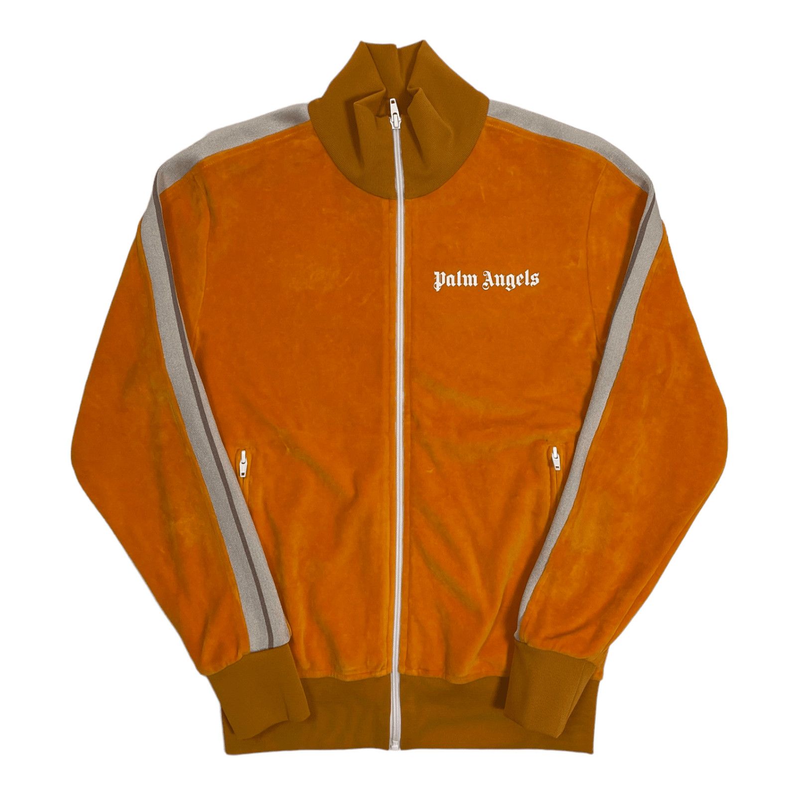 Image of Palm Angels Chenille Track Jacket Yellow, Men's (Size Small)