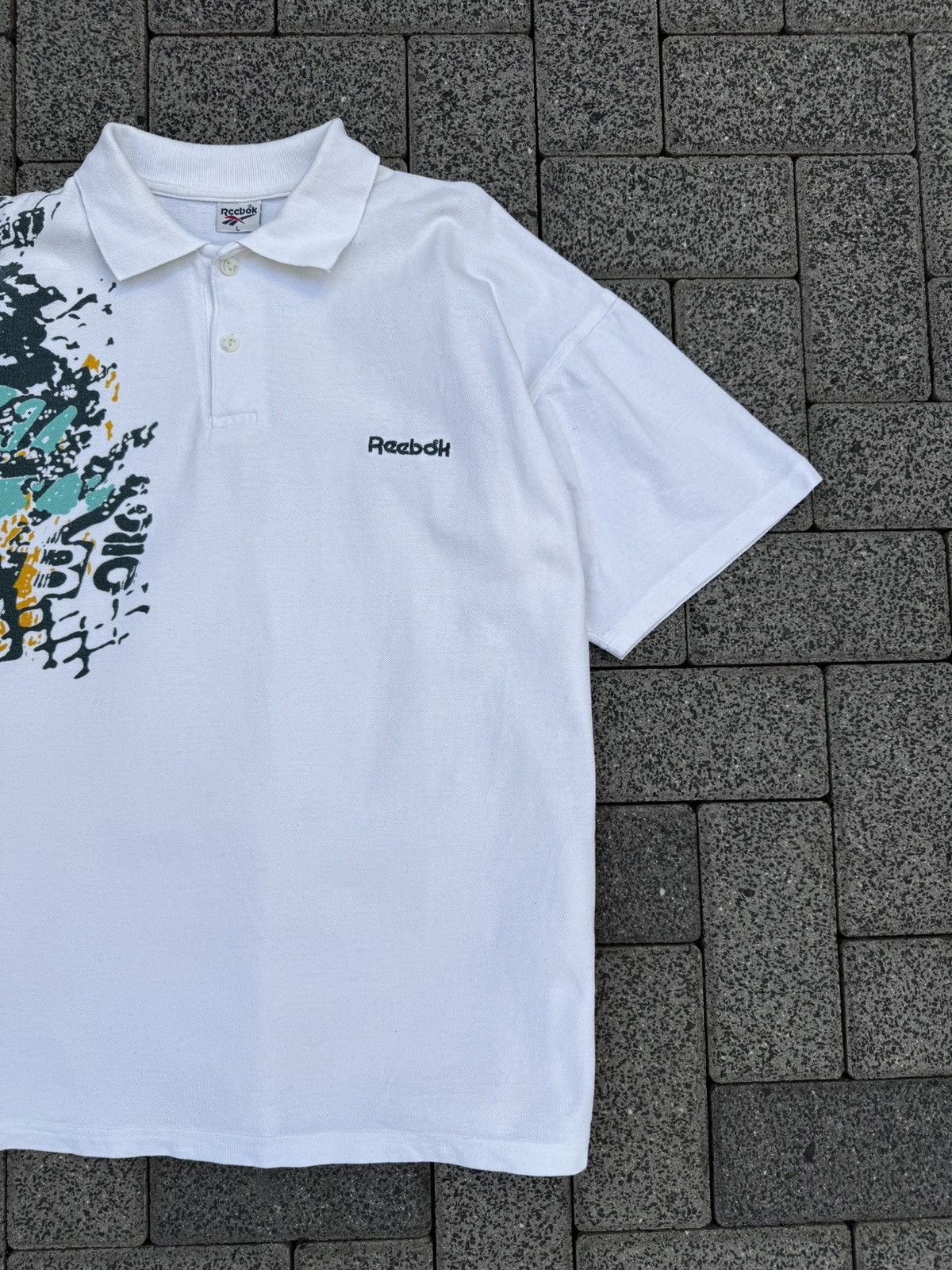 Reebok Vintage 90s REEBOK "MICHAEL STICH" Tennis Poloshirt Rare Size US L / EU 52-54 / 3 - 2 Thumbnail