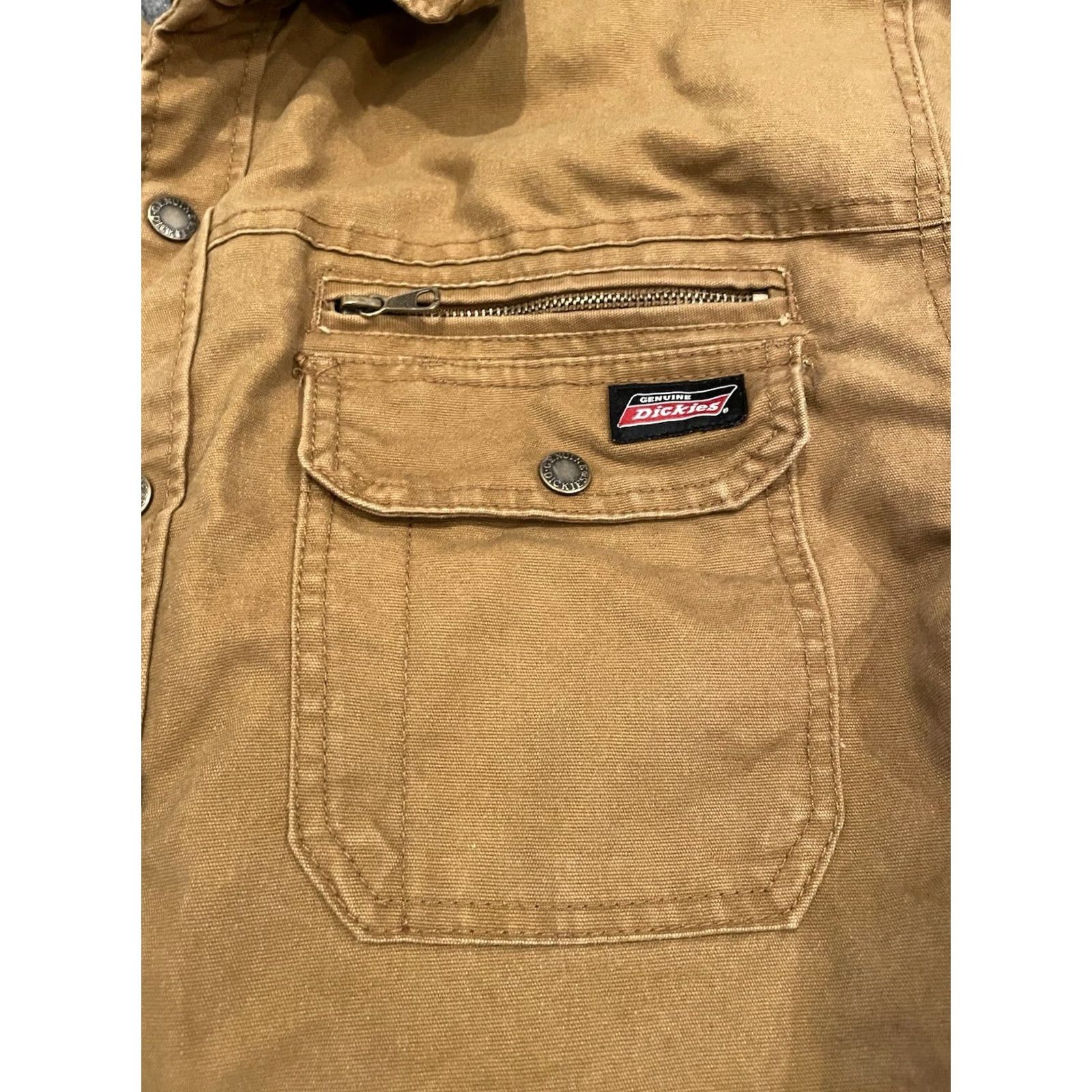 Dickies Genuine Dickies Insulated Work Jacket Hoodie L Brown Quilted 90s Canvas Cotton Zip Mid-Length Men Regular Size Type Jacket Size US L / EU 52-54 / 3 - 5 Thumbnail