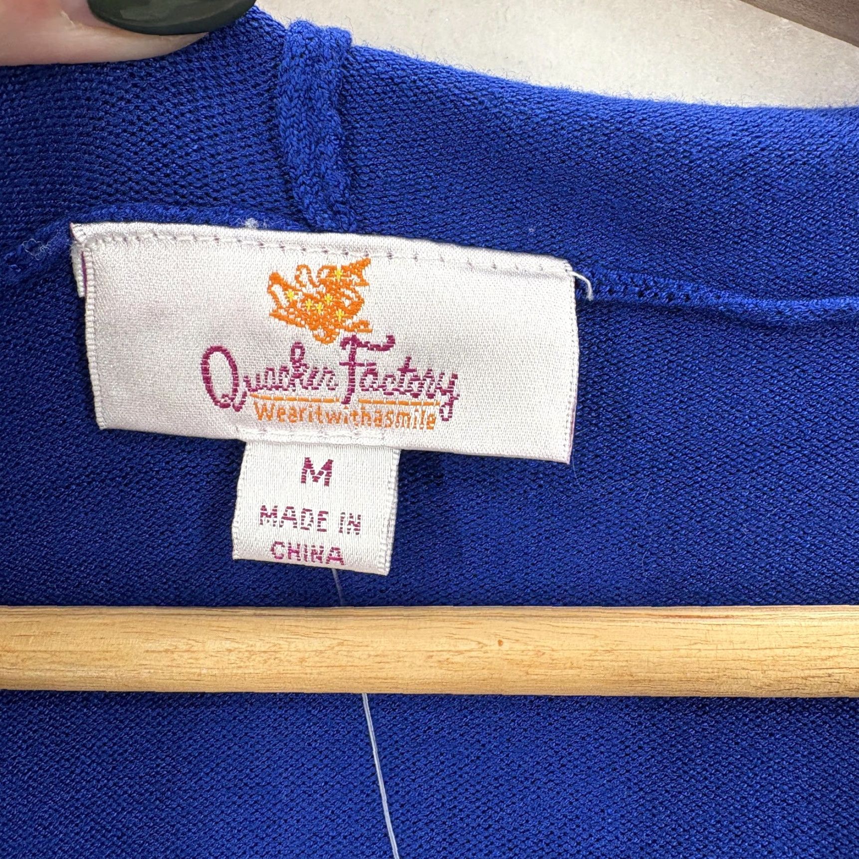 Quacker Factory Quacker Factory Hoodie Womens Medium Blue Sequin Anchor Nautical Full Zip Hooded Pockets Size M / US 6-8 / IT 42-44 - 4 Thumbnail