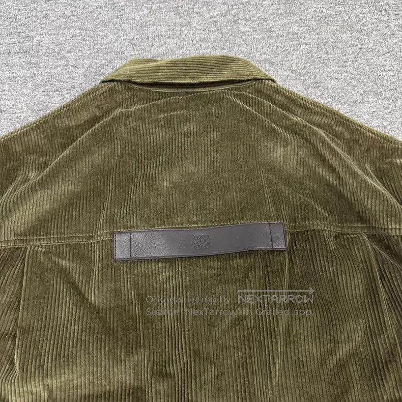Loewe Loewe Back Leather Patch Logo Military Green Corduroy Jack Size US M / EU 48-50 / 2 - 5 Thumbnail