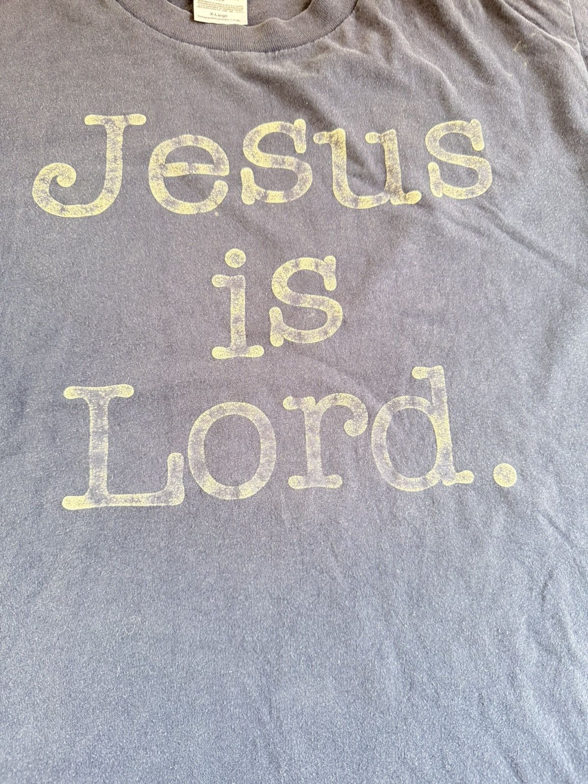 Vintage Vtg wording Jesus is Lord tee Size US XL / EU 56 / 4 - 4 Thumbnail