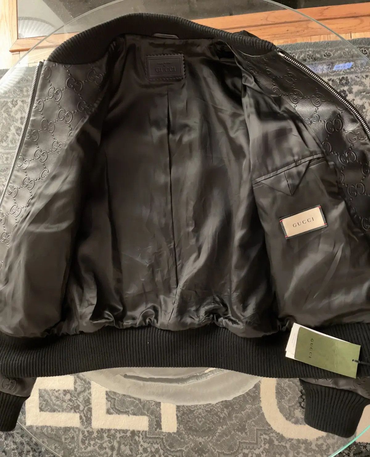 Gucci Gucci Leather Bomber Jacket Size US M / EU 48-50 / 2 - 2 Thumbnail