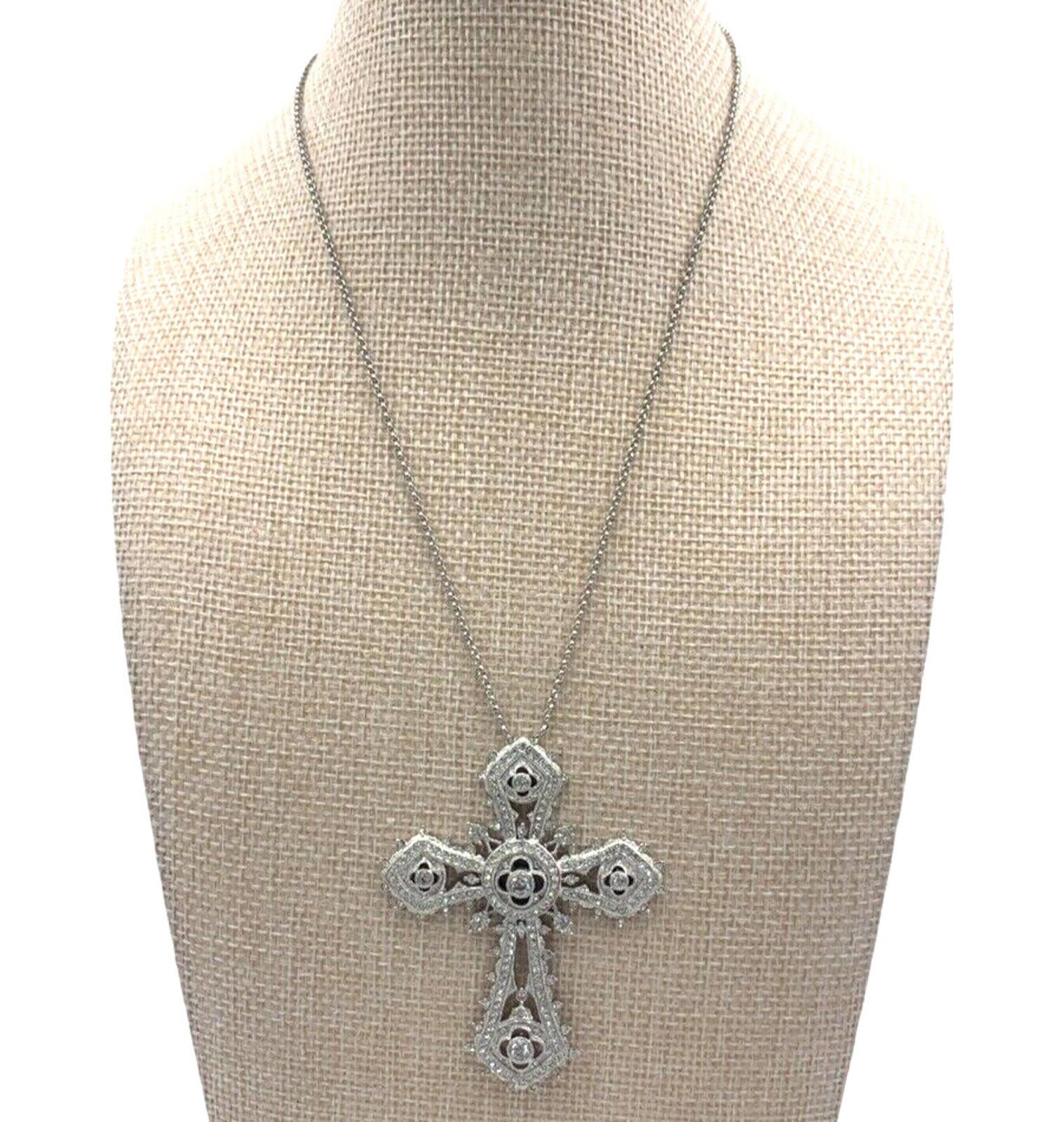 Other QVC Nadri Pave CZ Silver Tone Cross Limited Edition Necklace Size ONE SIZE - 2 Thumbnail