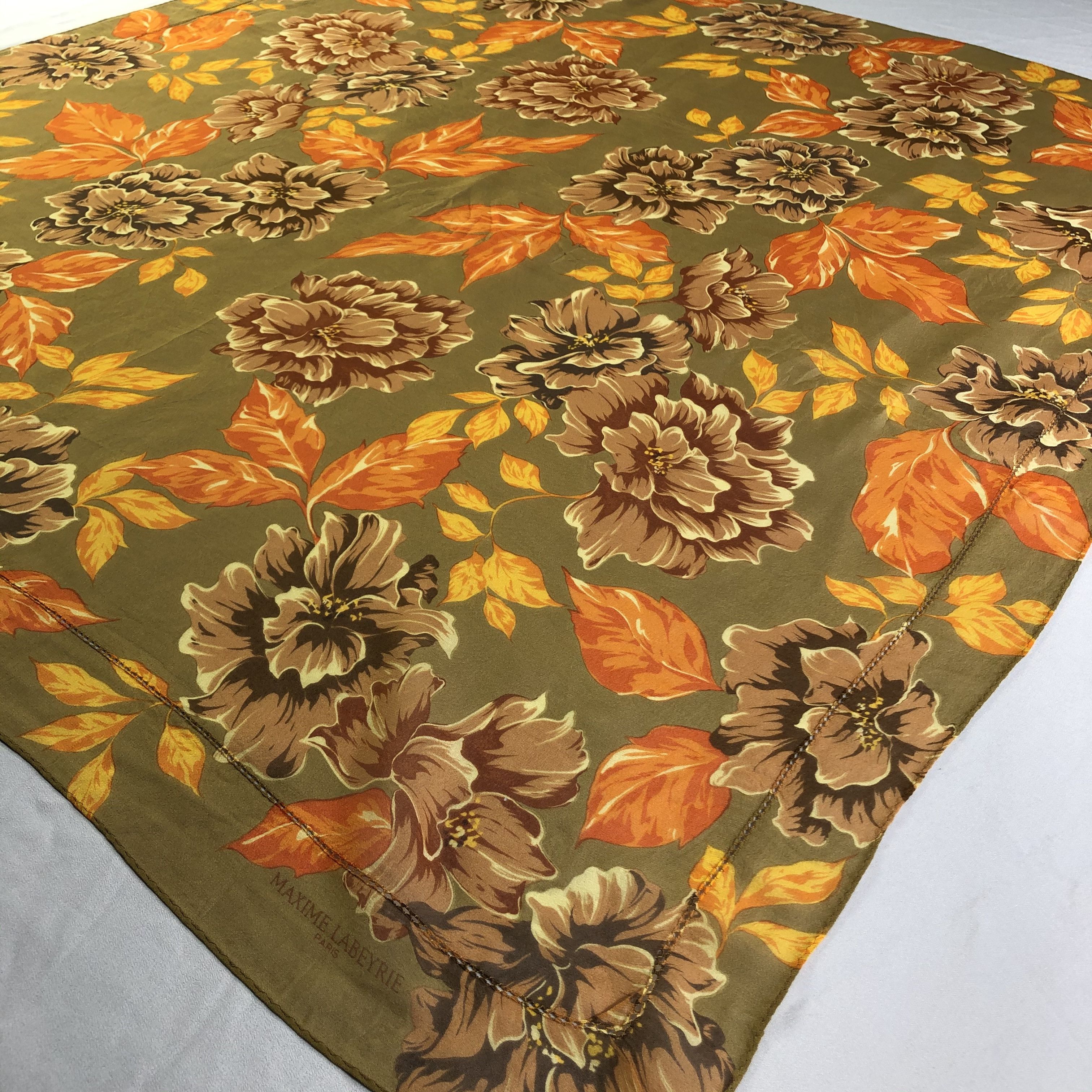 Vintage Vintage Maxime Labeyrie Silk Scarf Size ONE SIZE - 3 Thumbnail