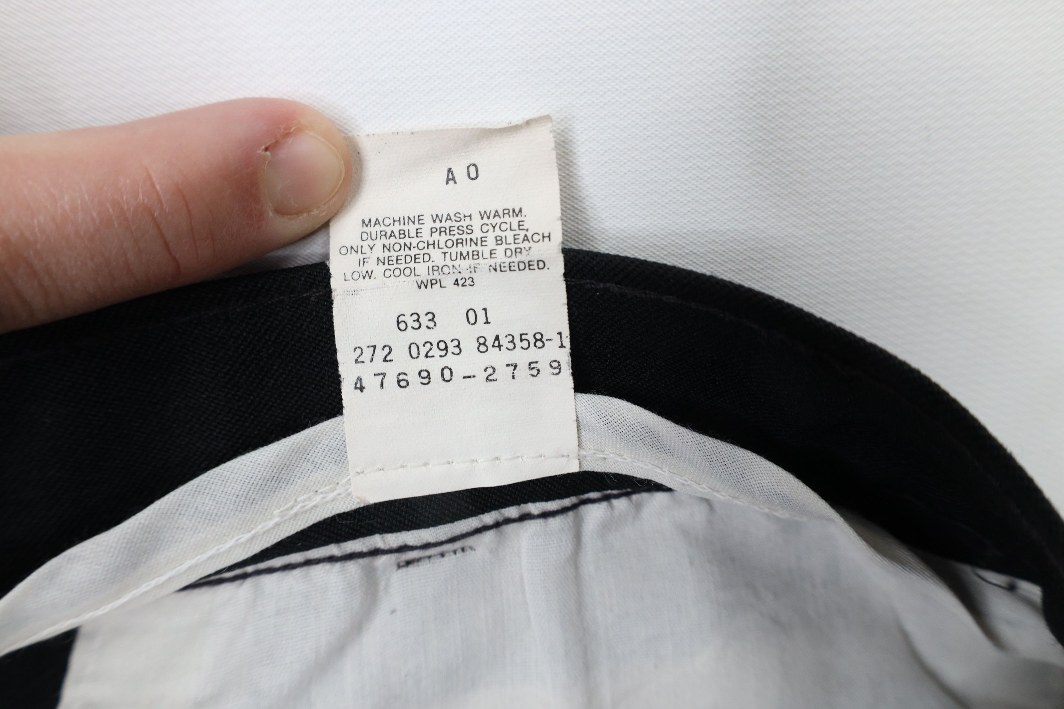 Levi's × Vintage Vintage 90s Levis Distressed Knit Wide Leg Chino Pants Black Size US 42 / EU 58 - 14 Thumbnail