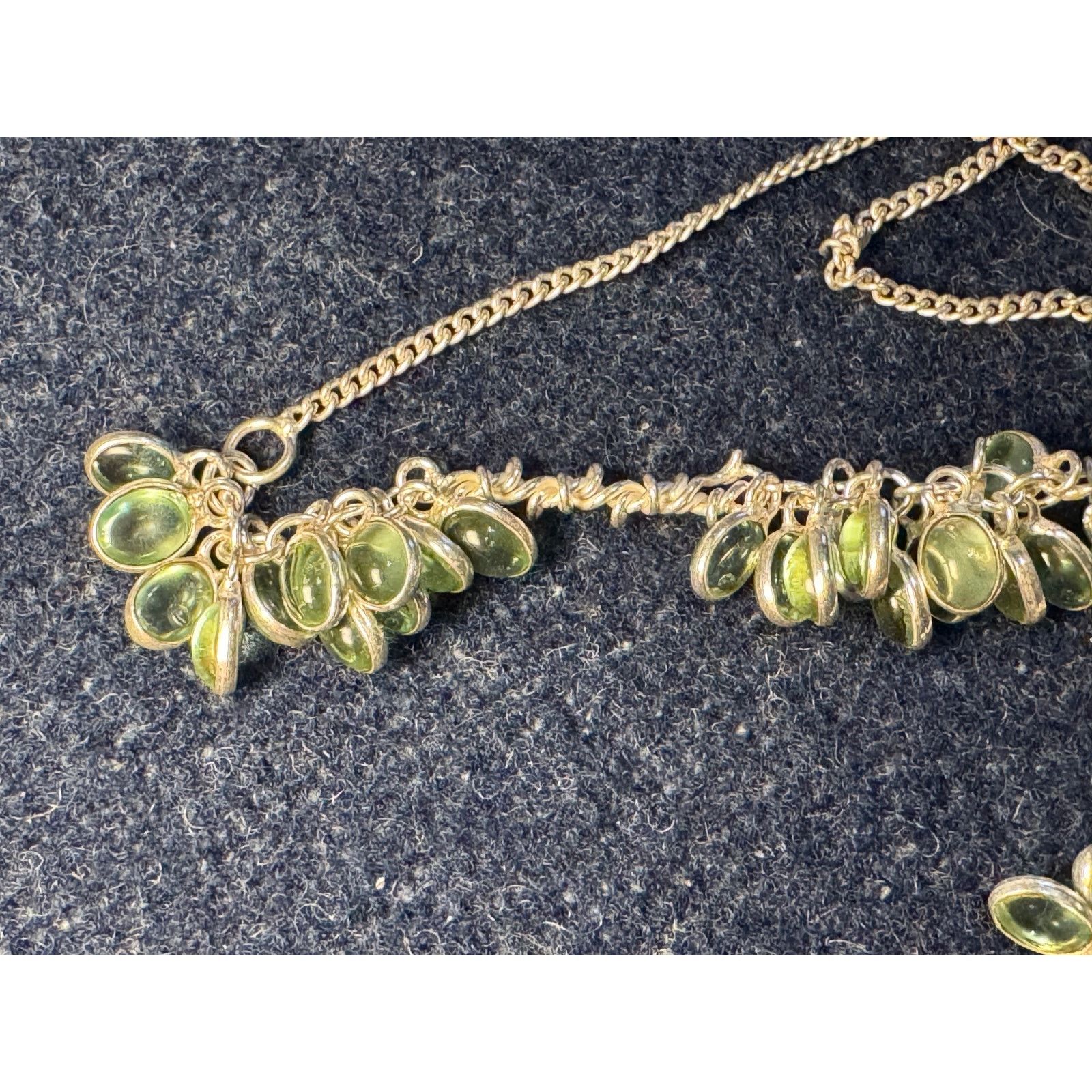 Other 925 Sterling 16in Necklace Pale Green Teardrop Crystals Size ONE SIZE - 4 Thumbnail