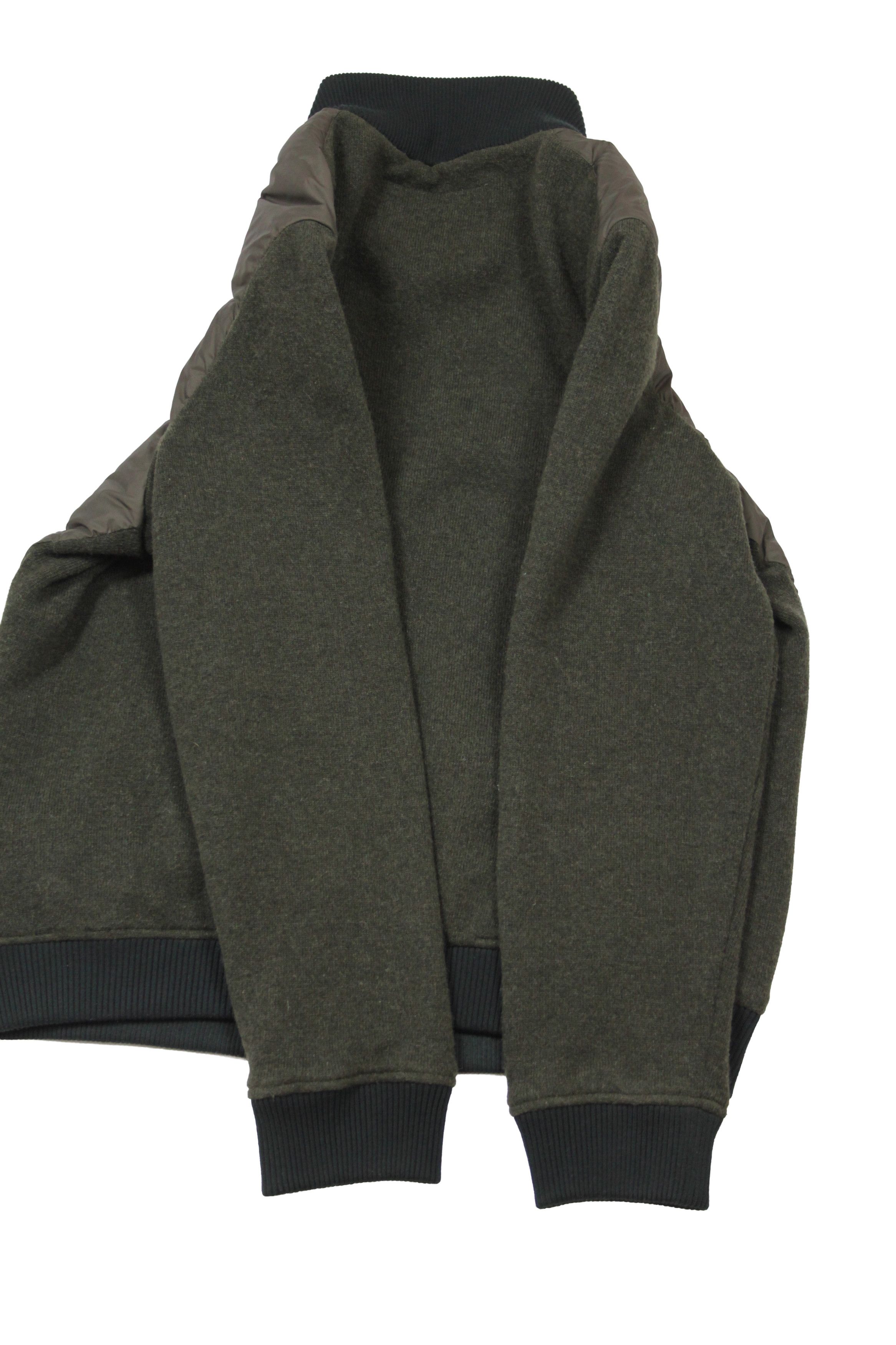 Woolrich Woolen Mills Logoed Hybrid Wool Down Bomber Jacket Size US XL / EU 56 / 4 - 7 Thumbnail
