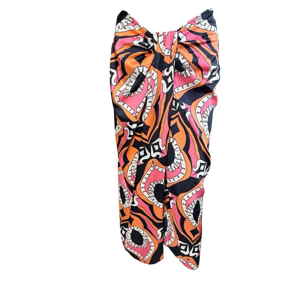 Zara NWT New Zara Printed Knotted Satin Skirt Size S Size 28" / US 6 / IT 42 - 2 Thumbnail