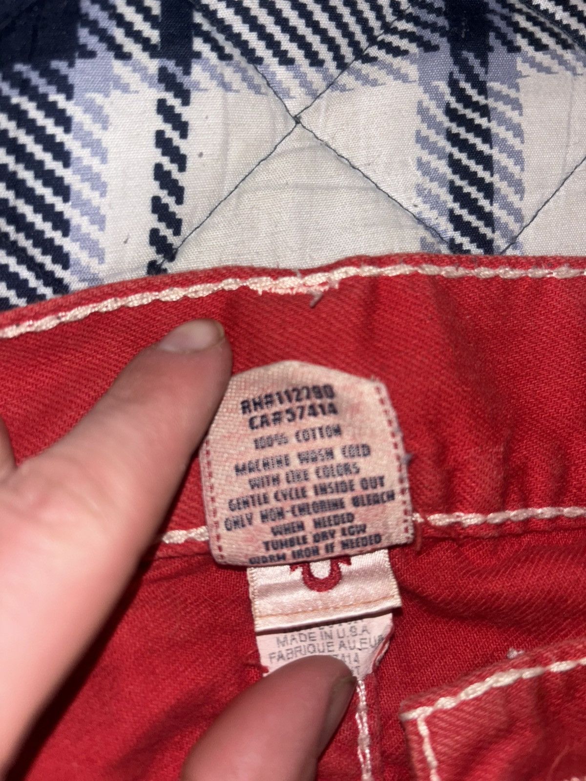 True Religion Red Super T Straight True Religion Jean Size US 31 - 5 Thumbnail