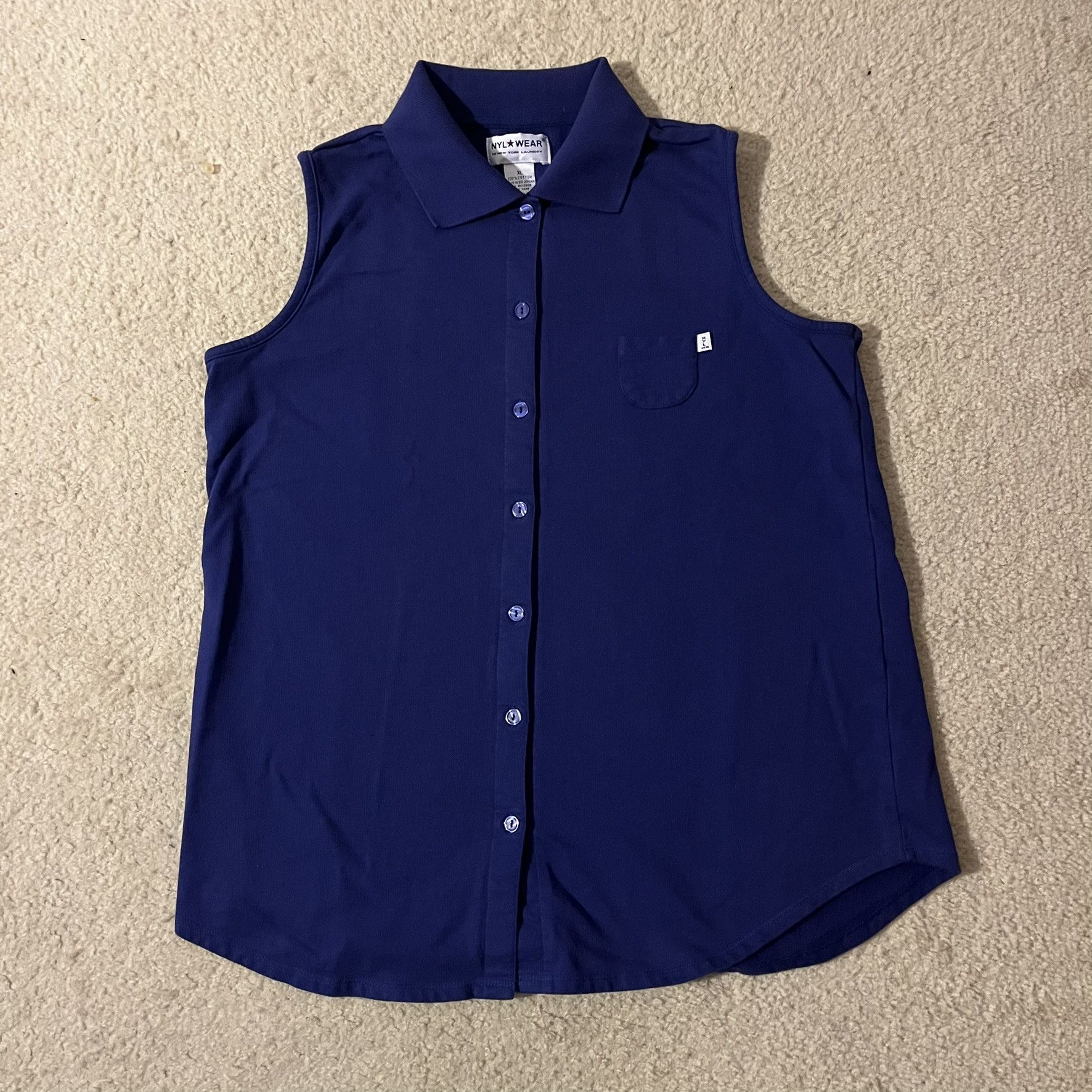 Other New York Laundry Sleeveless Button Down Casual Collared Top Size XL / US 12-14 / IT 48-50 - 2 Thumbnail