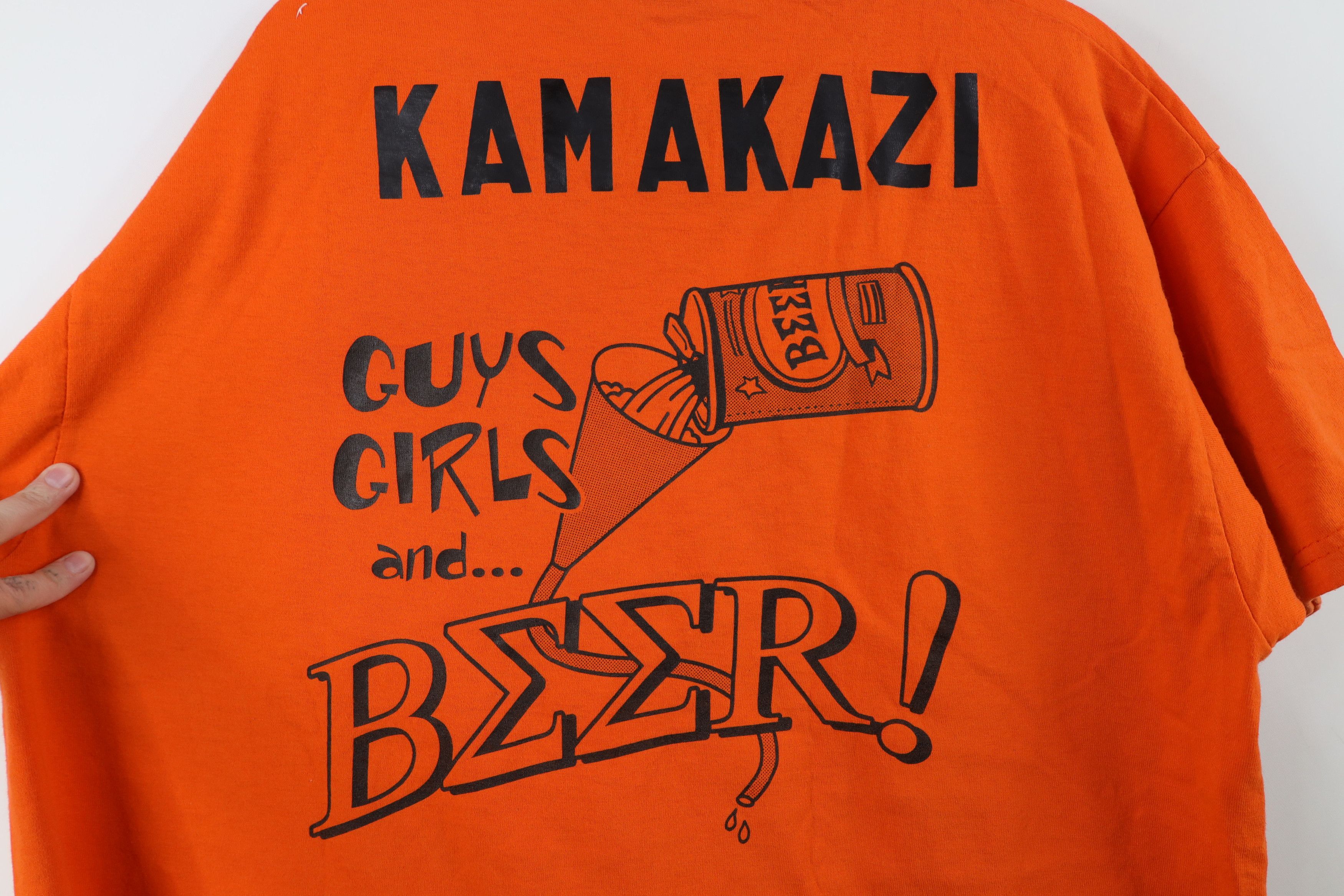 Vintage Vintage 90s Streetwear Fraternity Greek Letter Beer T-Shirt Size US XL / EU 56 / 4 - 9 Thumbnail