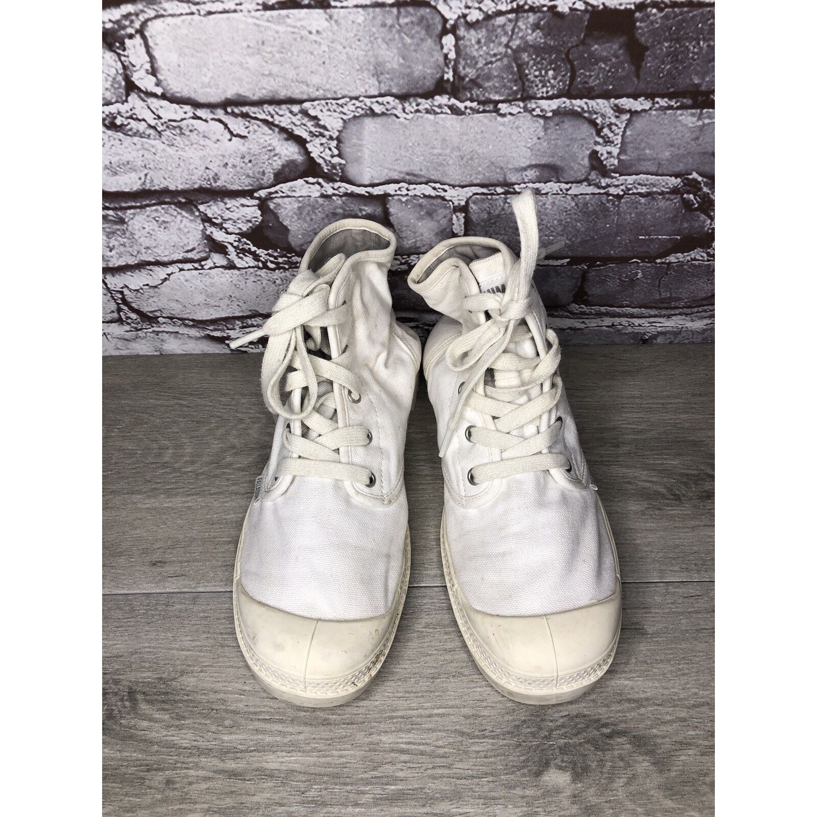 Palladium Palladium Pampa Hi White Canvas Fabric Lace Up Combat Boots Size US 9 / IT 39 - 3 Thumbnail