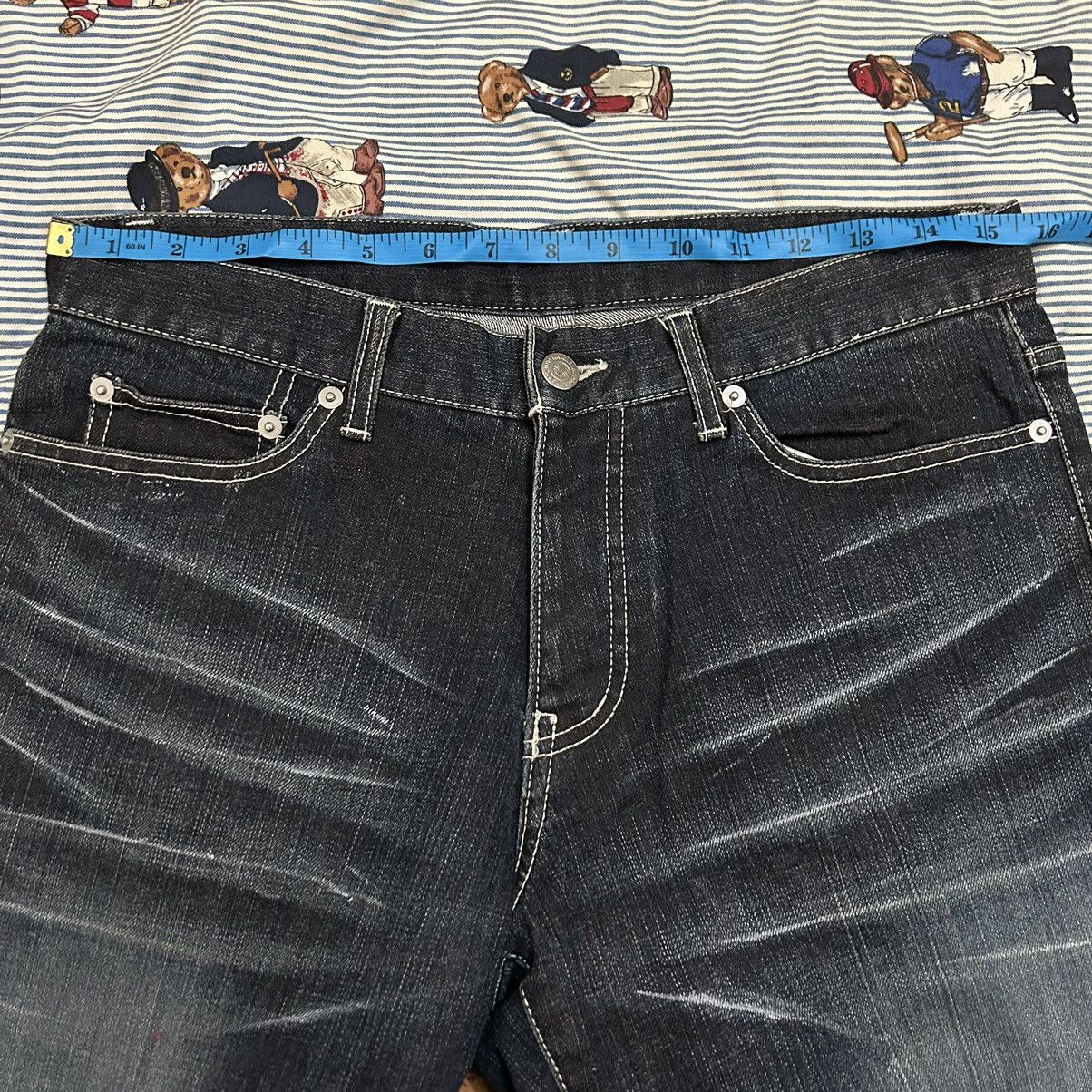 If Six Was Nine Tornado Mart Flared Blue Denim Jeans Size US 31 - 20 Thumbnail