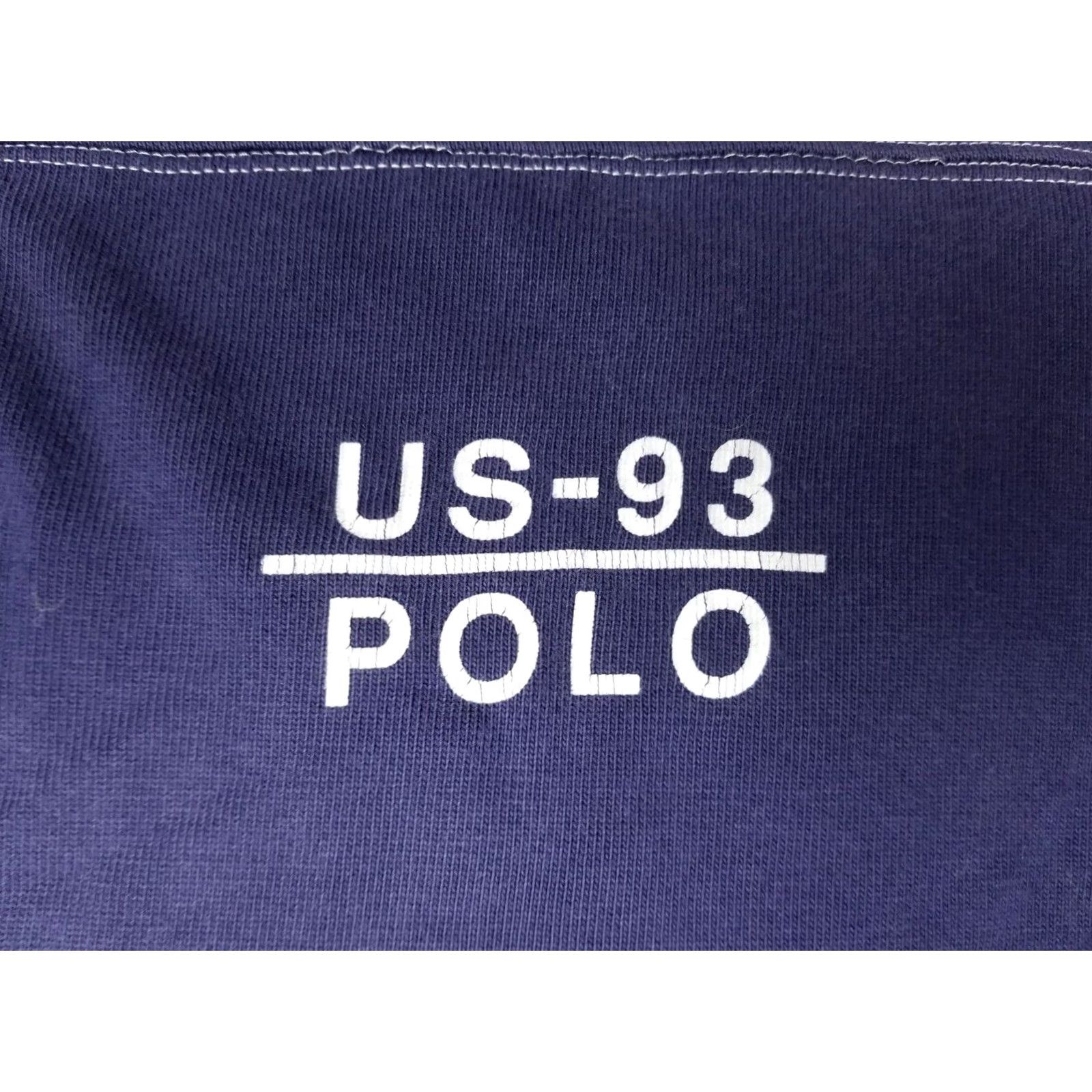 Ralph Lauren VINTAGE Ralph Lauren Polo RL-93 Navy Rugby Shirt XL 1992 P Wing Men Shirt Cross Shoulder 21 Inch Top to Bottom 30 Inch Circa 1993 Size US XL / EU 56 / 4 - 3 Thumbnail