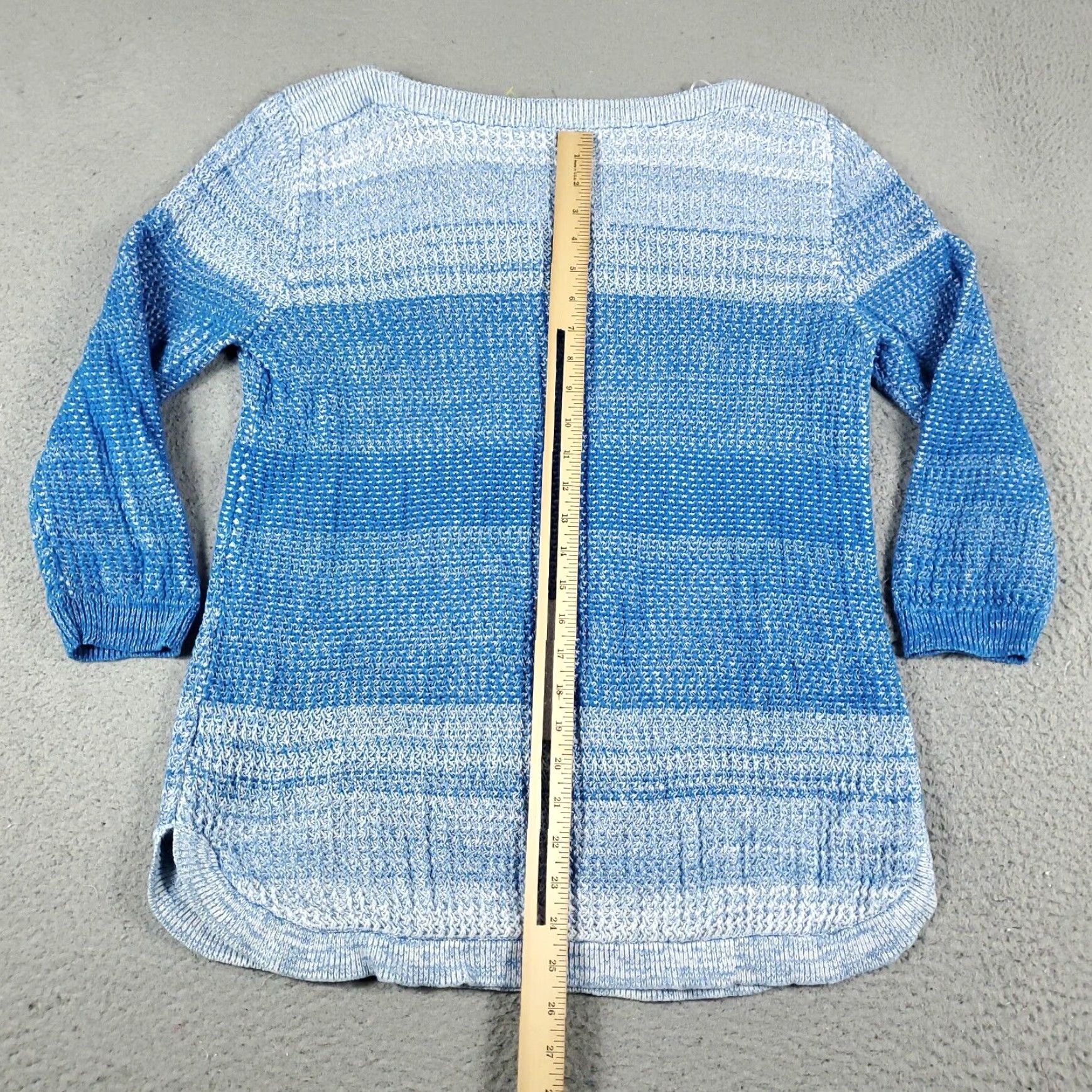 Tommy Hilfiger Tommy Hilfiger Womens XL Blue Cotton Knit Sweater Long Sleeve Pullover Crew Neck Casual Size XL / US 12-14 / IT 48-50 - 5 Thumbnail