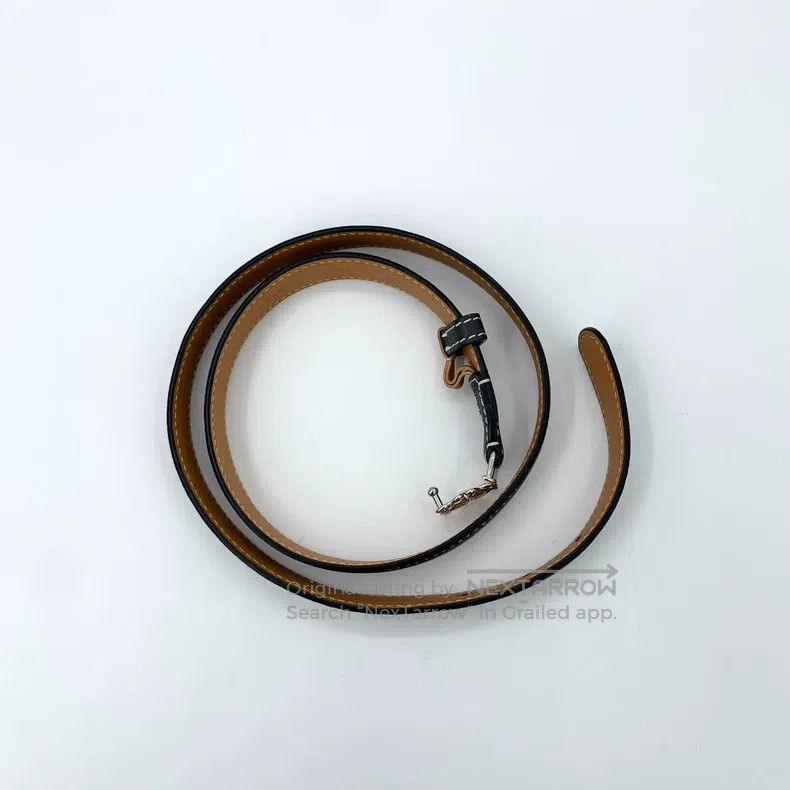 Loewe Loewe size 90 Black logo metal smooth buckle leather belt Size ONE SIZE - 3 Thumbnail