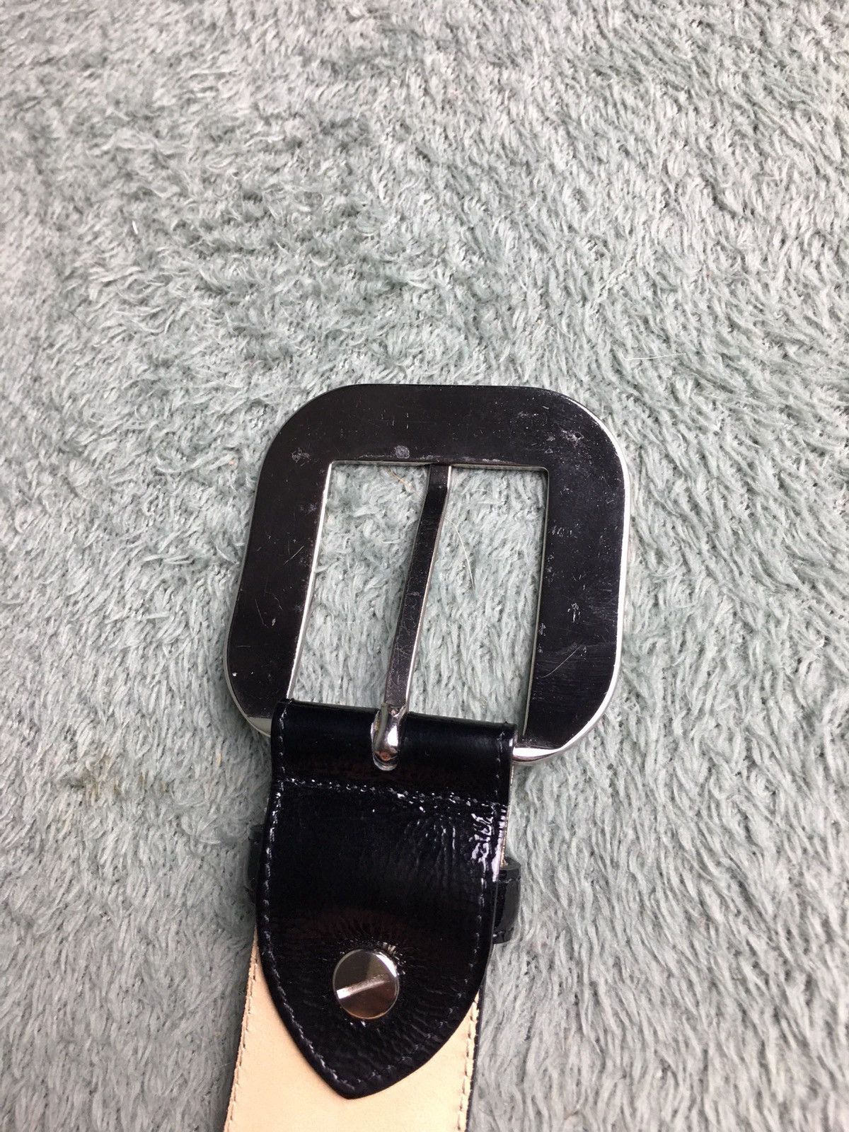 Longchamp LONGCHAMP Black Patent Leather Belt Designer France Size ONE SIZE - 4 Thumbnail