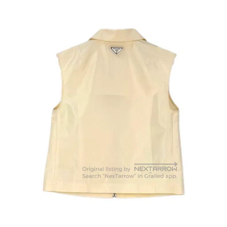 Prada Prada Champagne-colored metal triangle nylon vest Size XS / US 0-2 / IT 36-38 - 2 Thumbnail