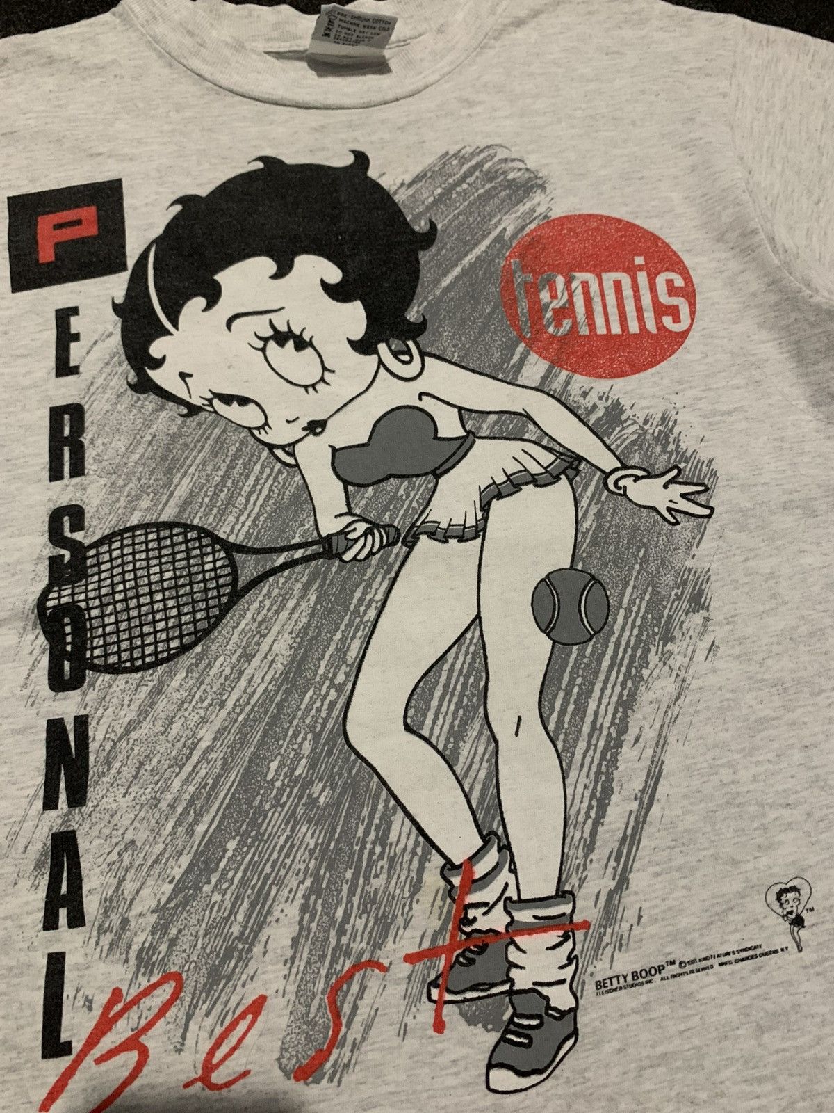 Vintage Vintage 90s Betty Boop "Personal Best Tennis" T-Shirt Size M / US 6-8 / IT 42-44 - 4 Thumbnail